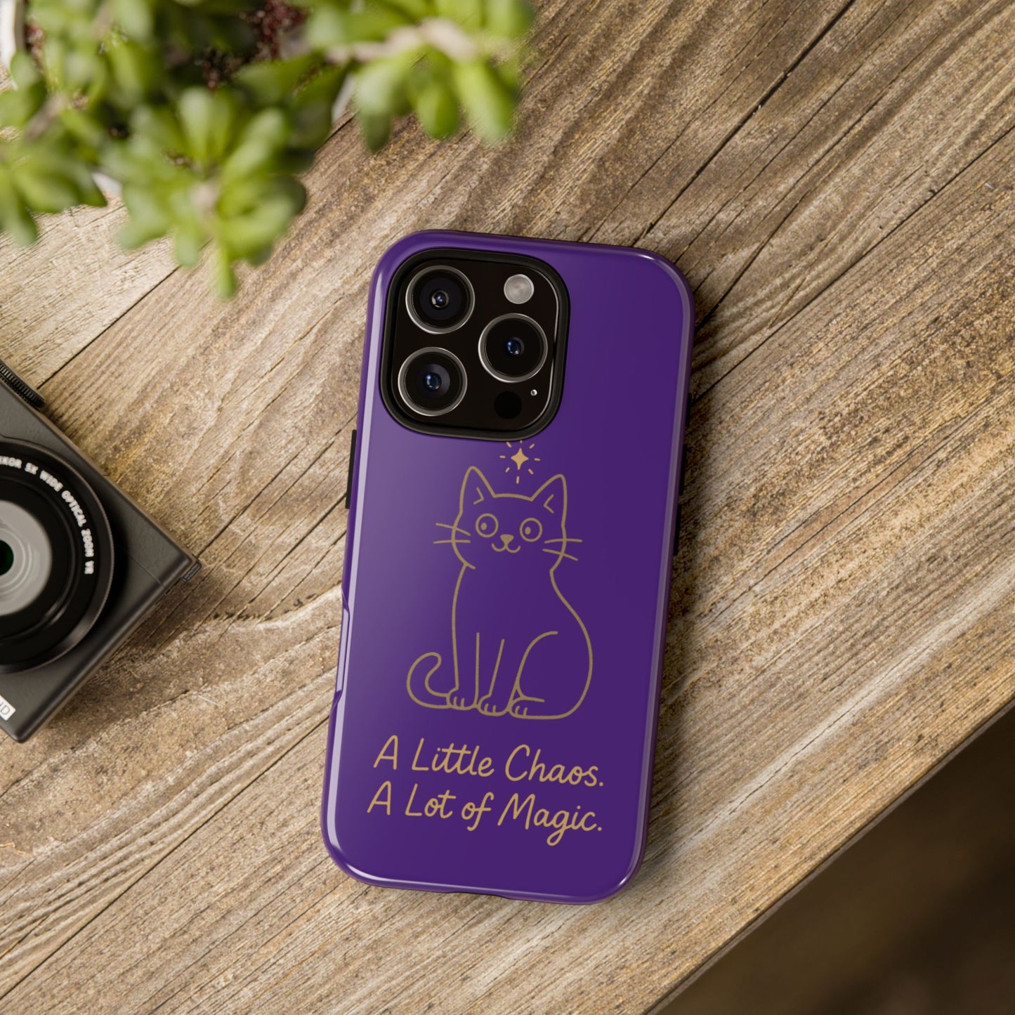 Phone Case — "A Little Chaos, A Lot of Magic" Cute Cat Protective Cover
