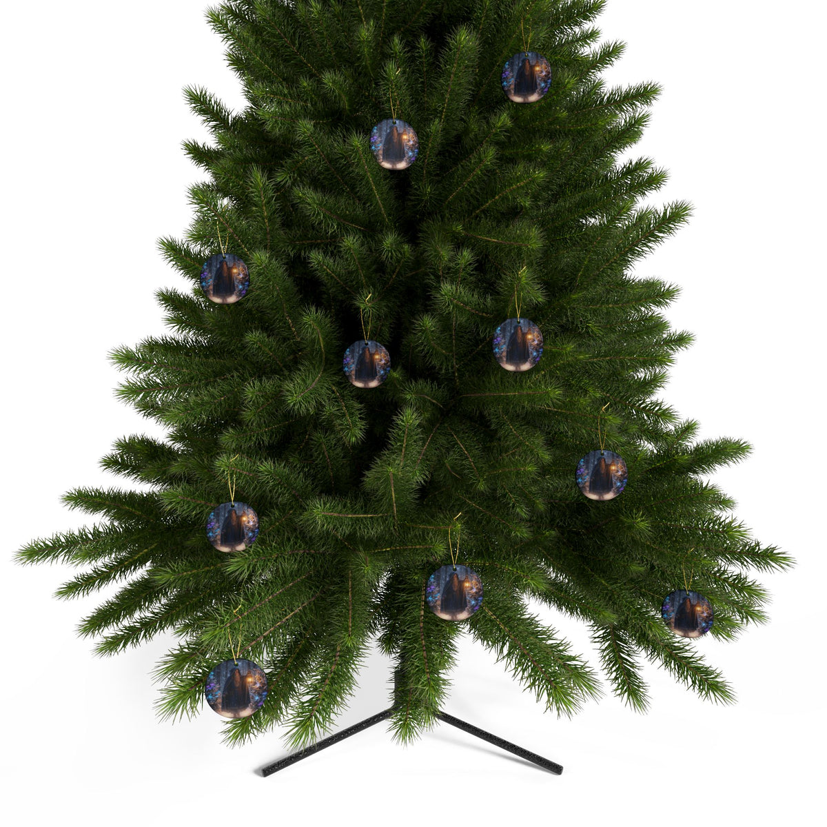 Wizard in Snowy Forest Fantasy Christmas Decor