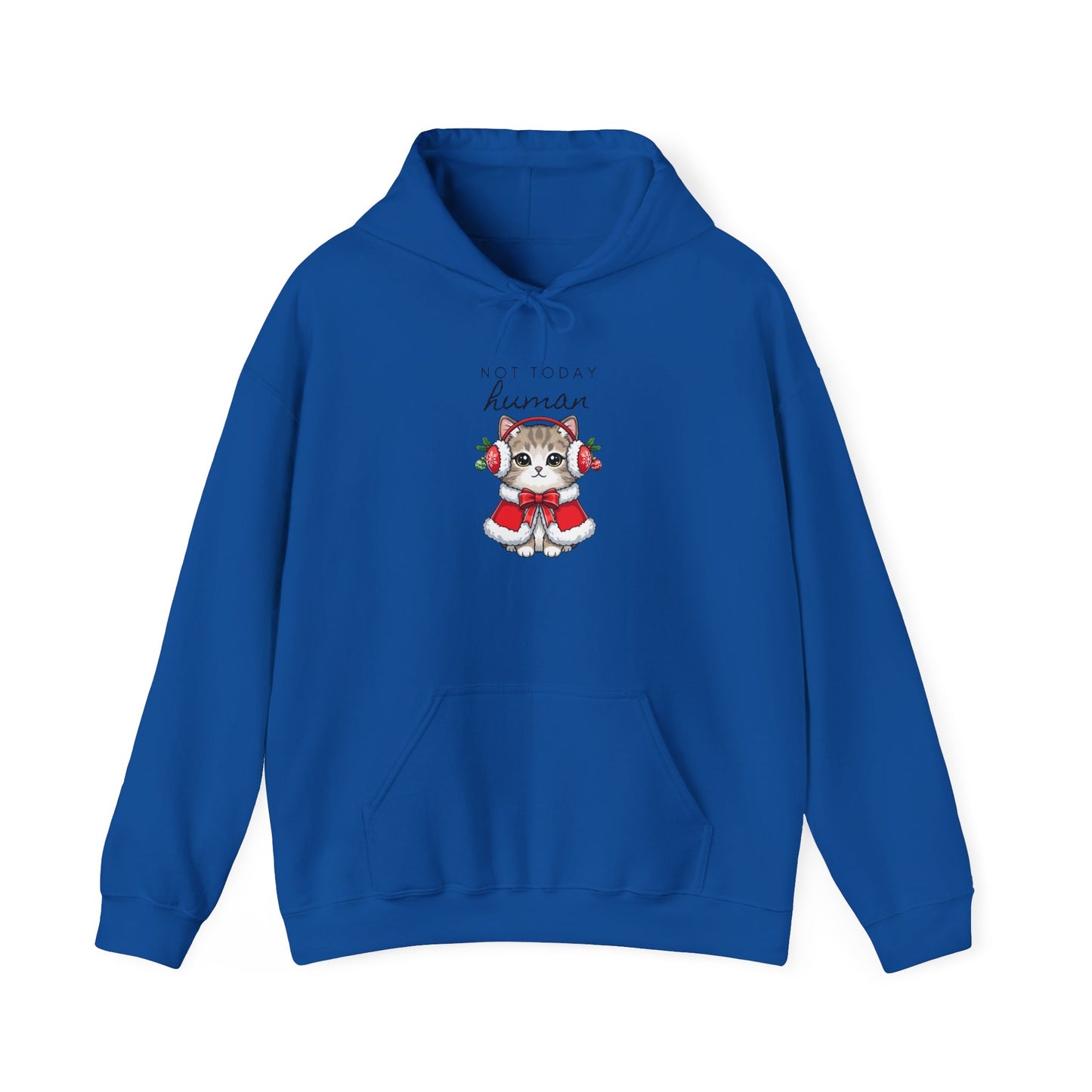 Cute Kitten in Santa Outfit Hoodie - "Tis the Season to Be Kawaii" Christmas Sweatshirt