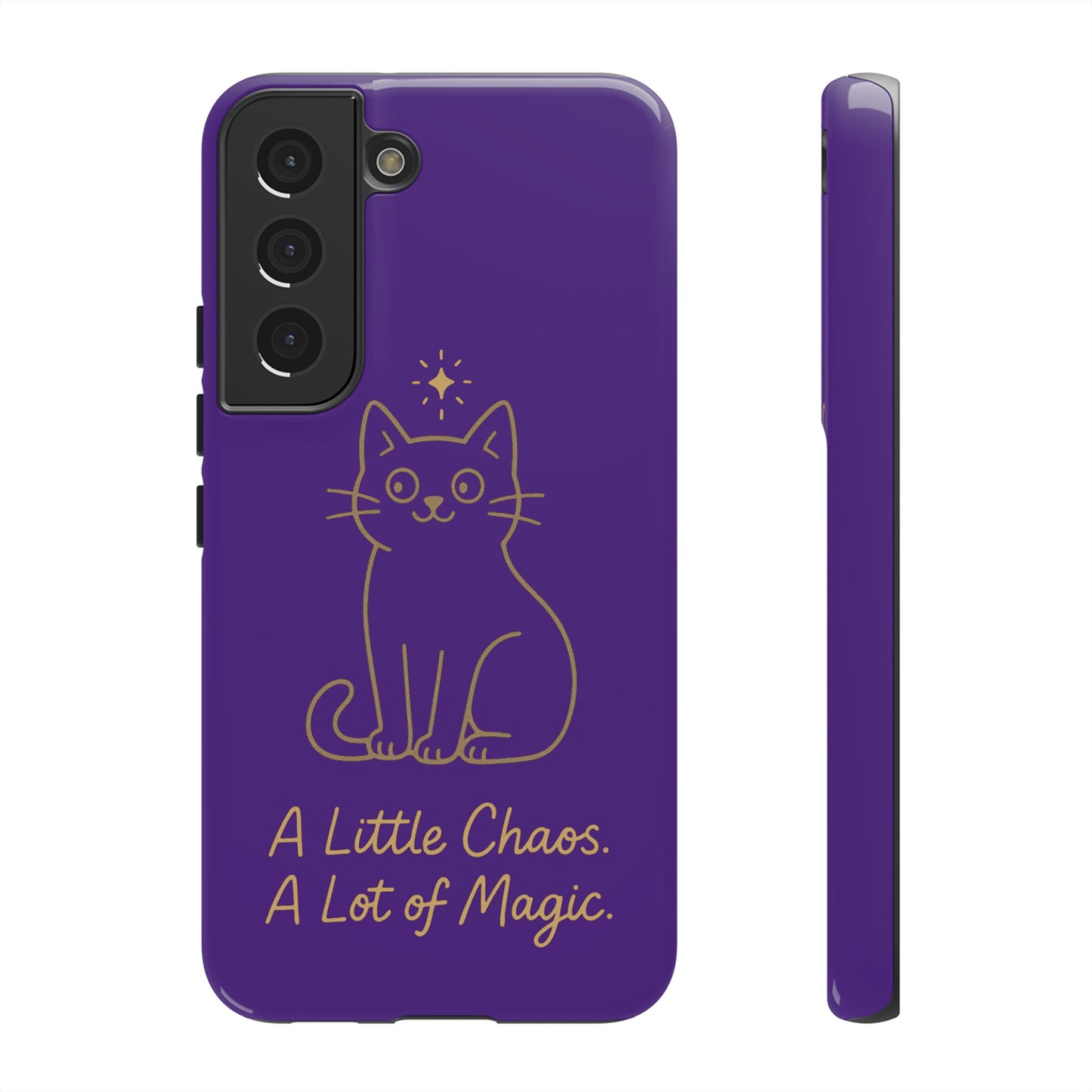 Phone Case — "A Little Chaos, A Lot of Magic" Cute Cat Protective Cover