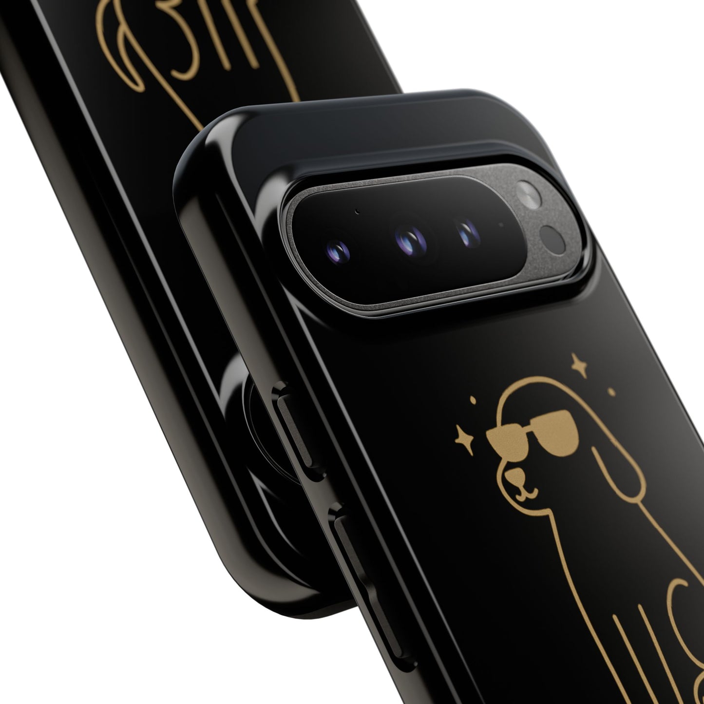 Phone Case — "I’m Just Here for Snacks & Vibes" Cute Dog Design