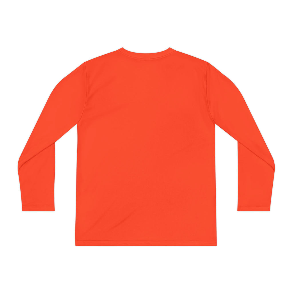 Youth Motivational Long Sleeve Tee - Vibrant Orange "Existence, How Striving Defines Me", Gift for Kids, Sportswear, Everyday Wear, [...]