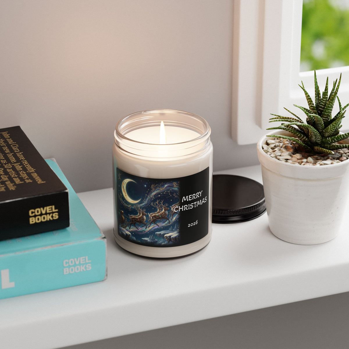 Merry Christmas Reindeer Soy Candle