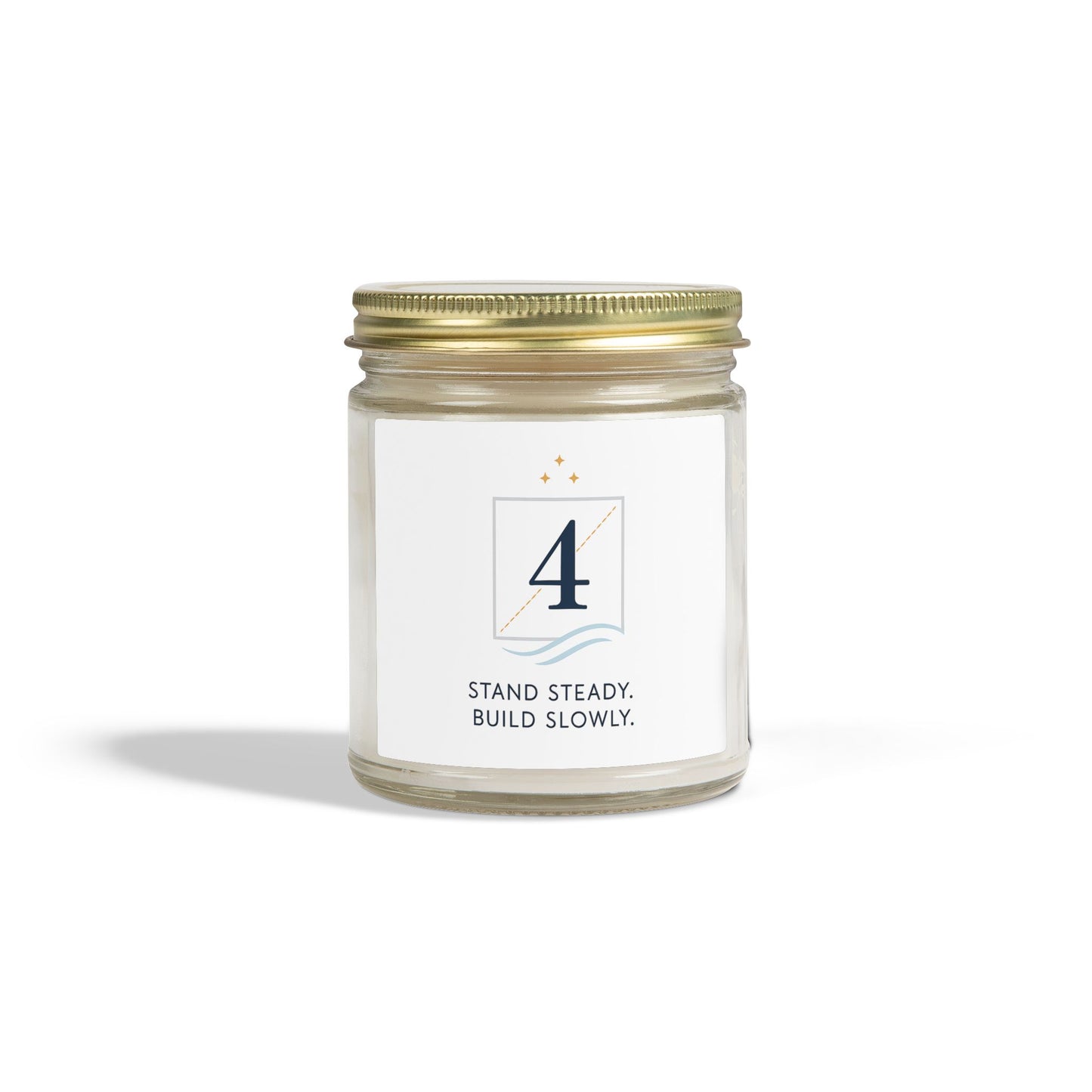 Coconut Apricot Scented Candle (4oz/9oz) — Stand Steady, Build Slowly Soy Jar