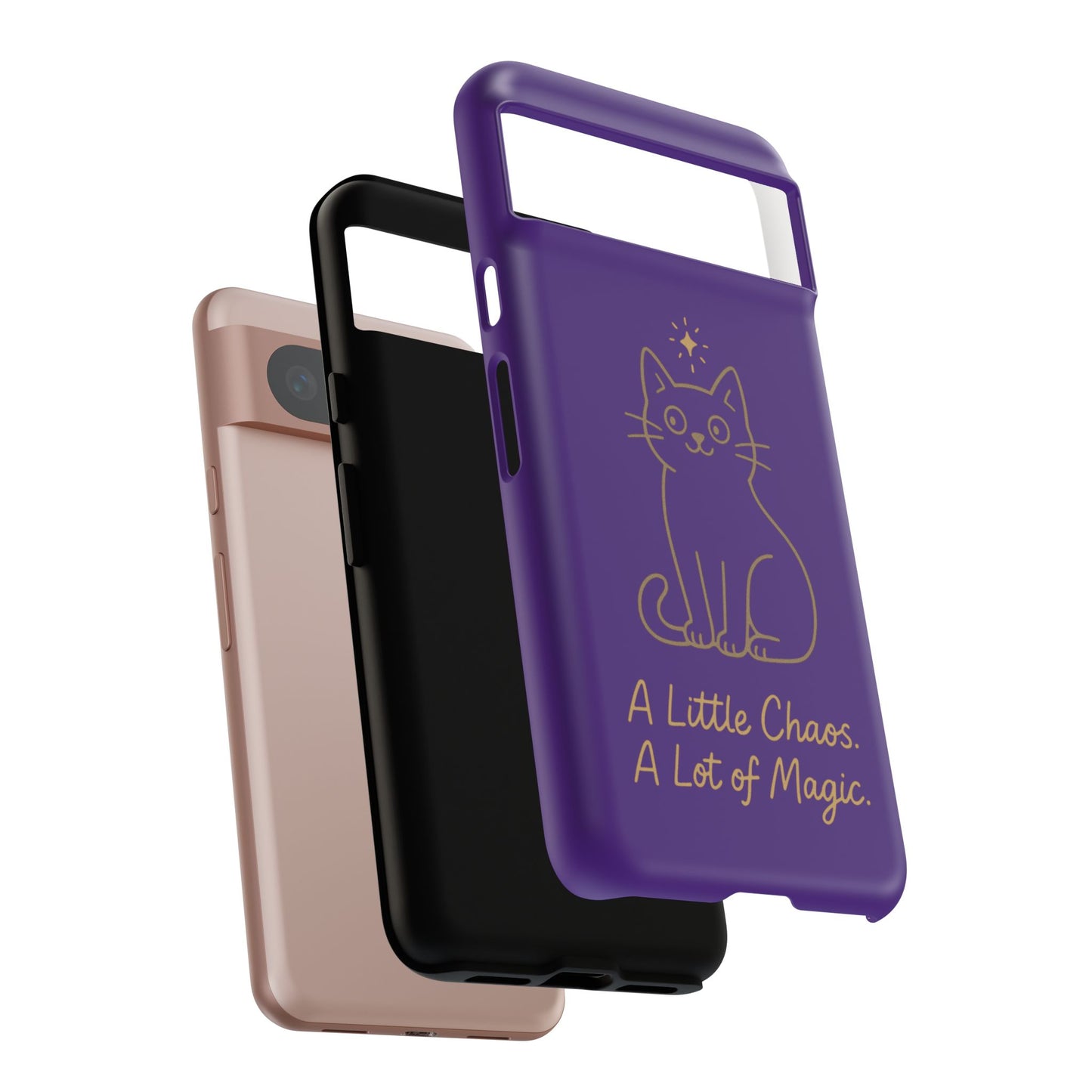 Phone Case — "A Little Chaos, A Lot of Magic" Cute Cat Protective Cover