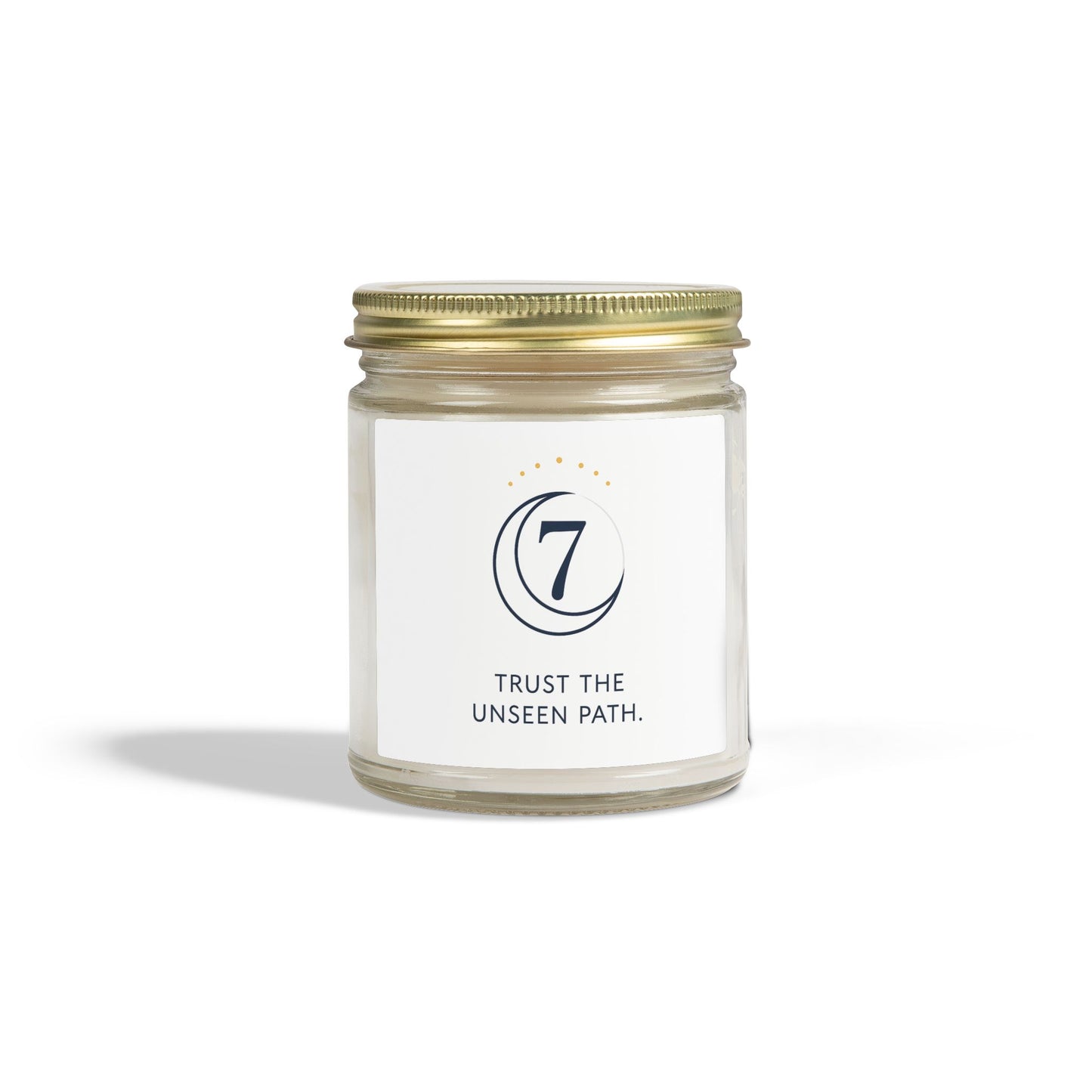 Coconut Apricot Scented Candle (4oz/9oz) — 'Trust the Unseen Path' Aromatherapy Jar