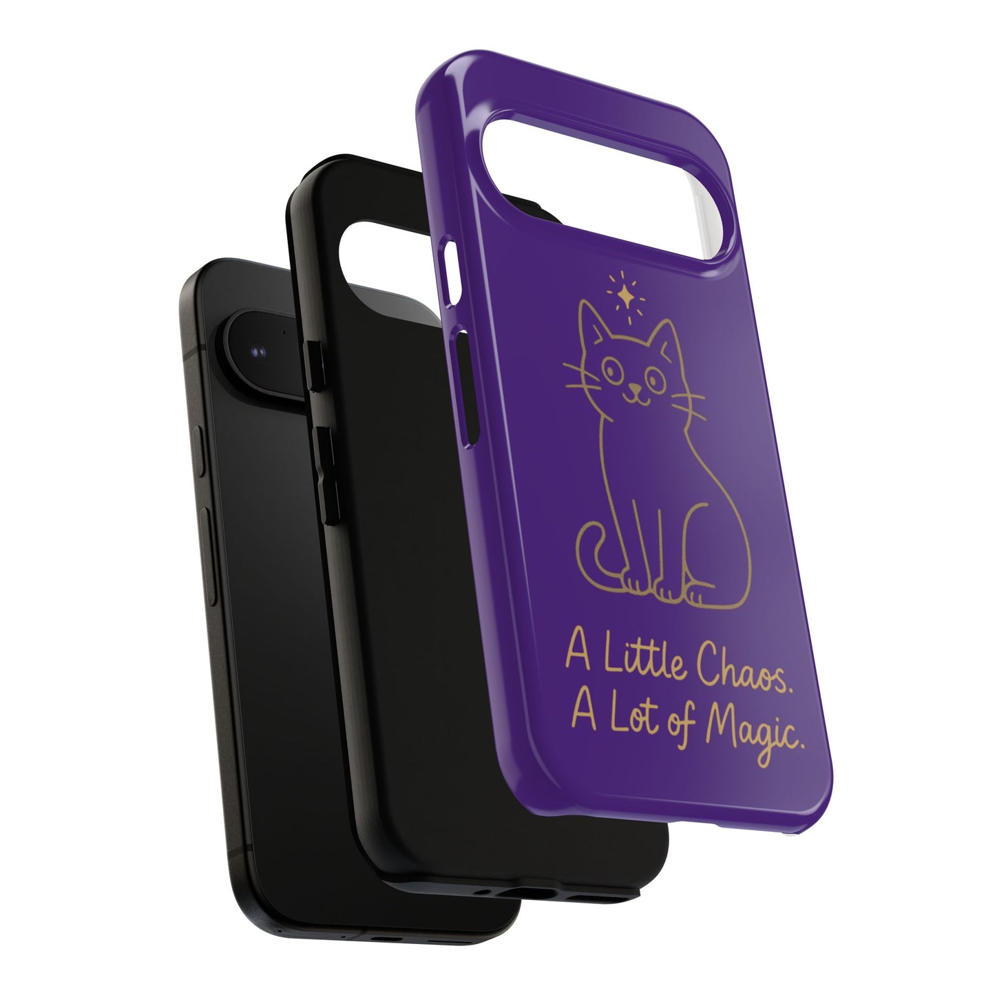 Phone Case — "A Little Chaos, A Lot of Magic" Cute Cat Protective Cover