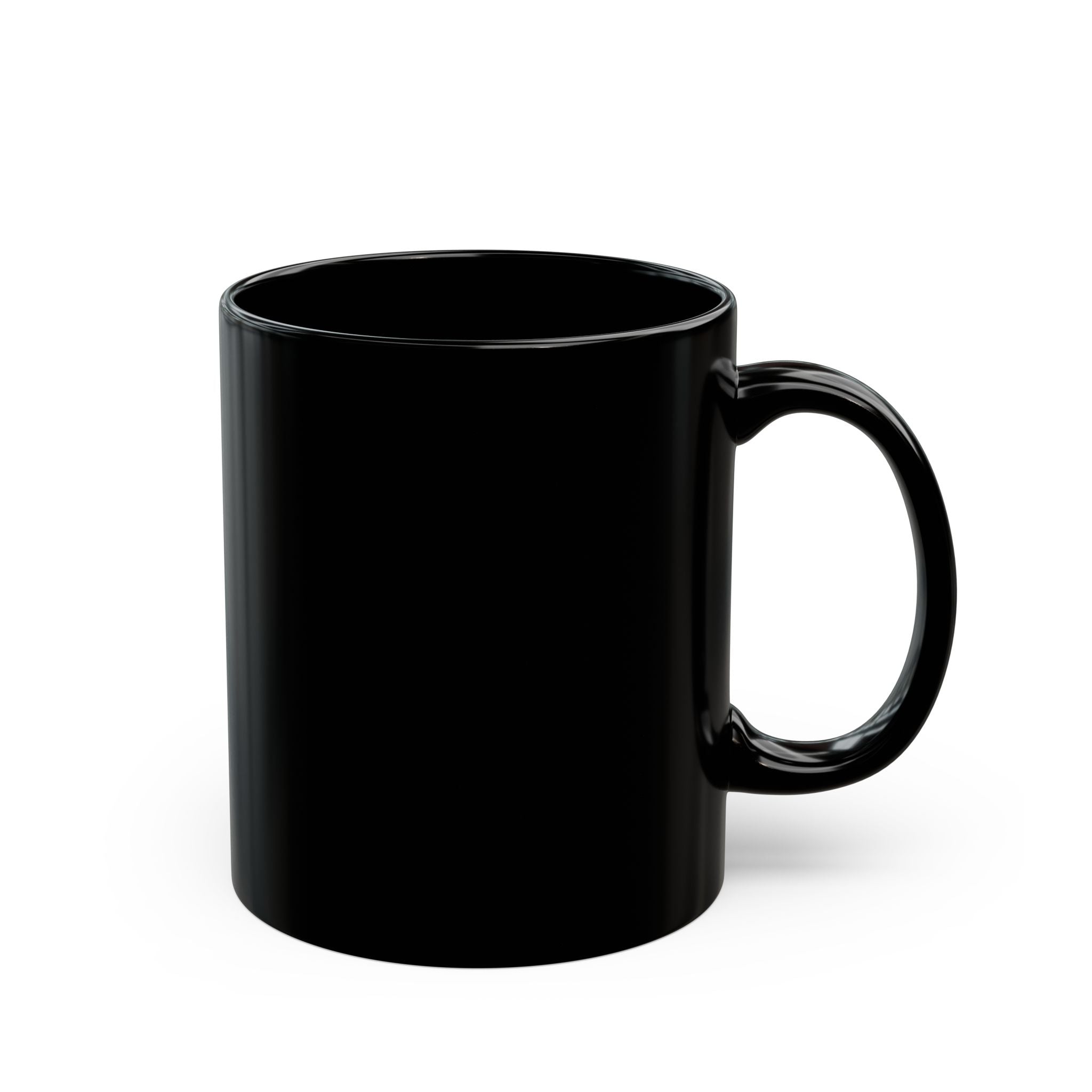 Sleek Black Coffee Mug, Modern Design, Perfect for Home or Office, Great Gift for Coffee Lovers, 11oz & 15oz Sizes