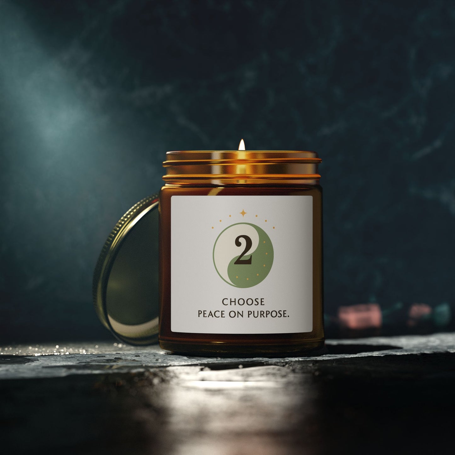 Choose Peace on Purpose Coconut Apricot Scented Candle (4oz / 9oz)