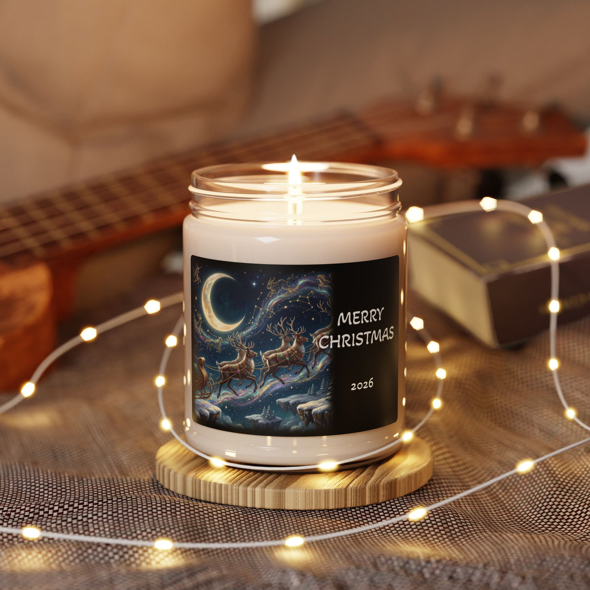 Merry Christmas Reindeer Soy Candle