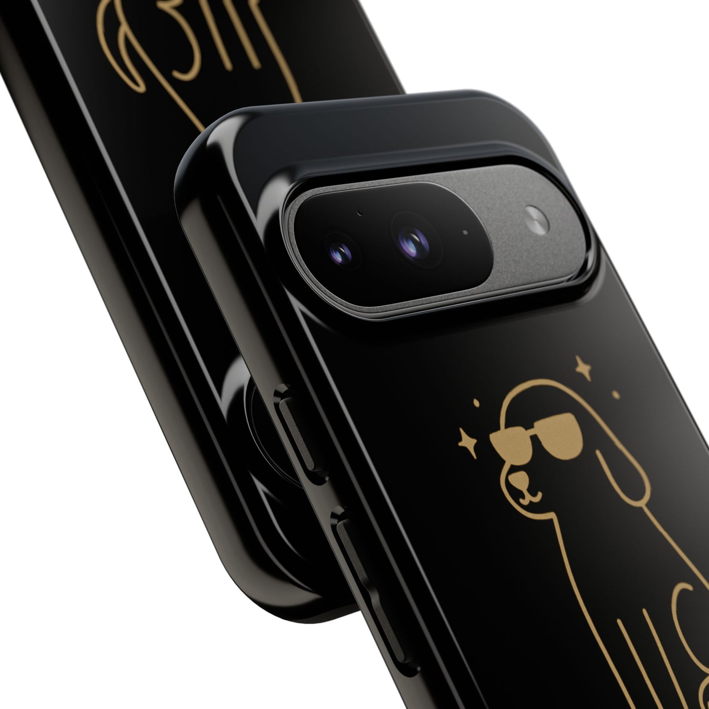 Phone Case — "I’m Just Here for Snacks & Vibes" Cute Dog Design