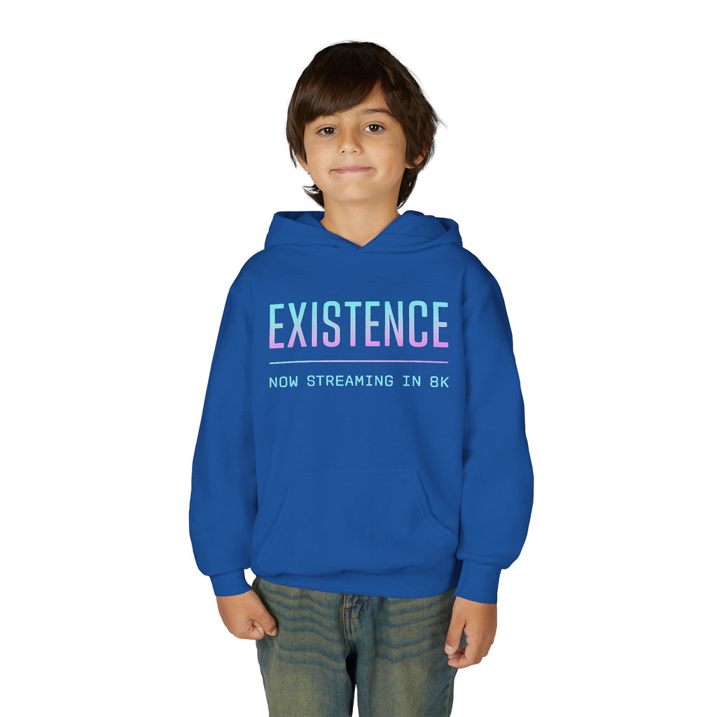 Existence Youth Hoodie - Cool Casual Wear, Streaming Theme, Gift for Gamers, Trendy Fashion, Comfortable Everyday Style