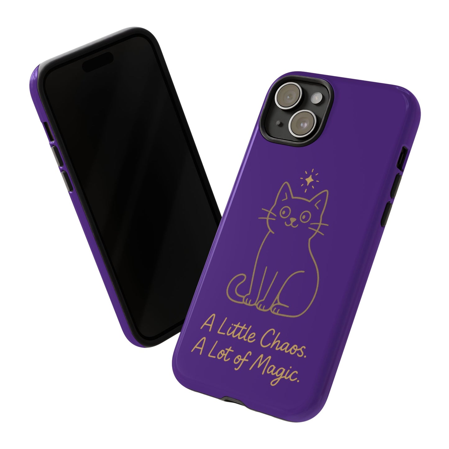 Phone Case — "A Little Chaos, A Lot of Magic" Cute Cat Protective Cover
