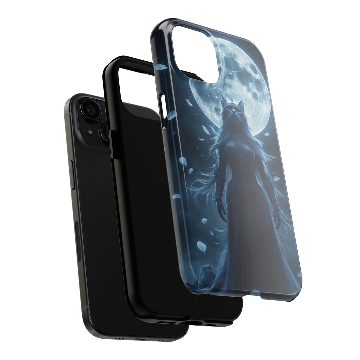 Moonlit Cat Goddess Phone Case