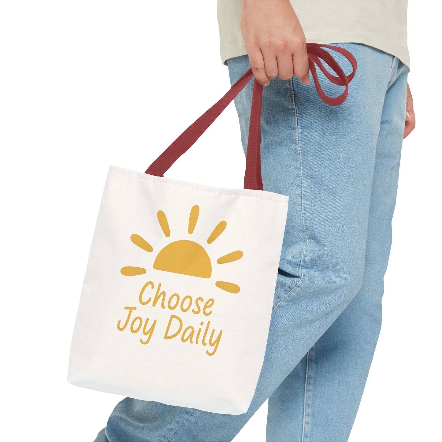 Choose Joy Daily Tote Bag — Sunny Inspirational Canvas Tote