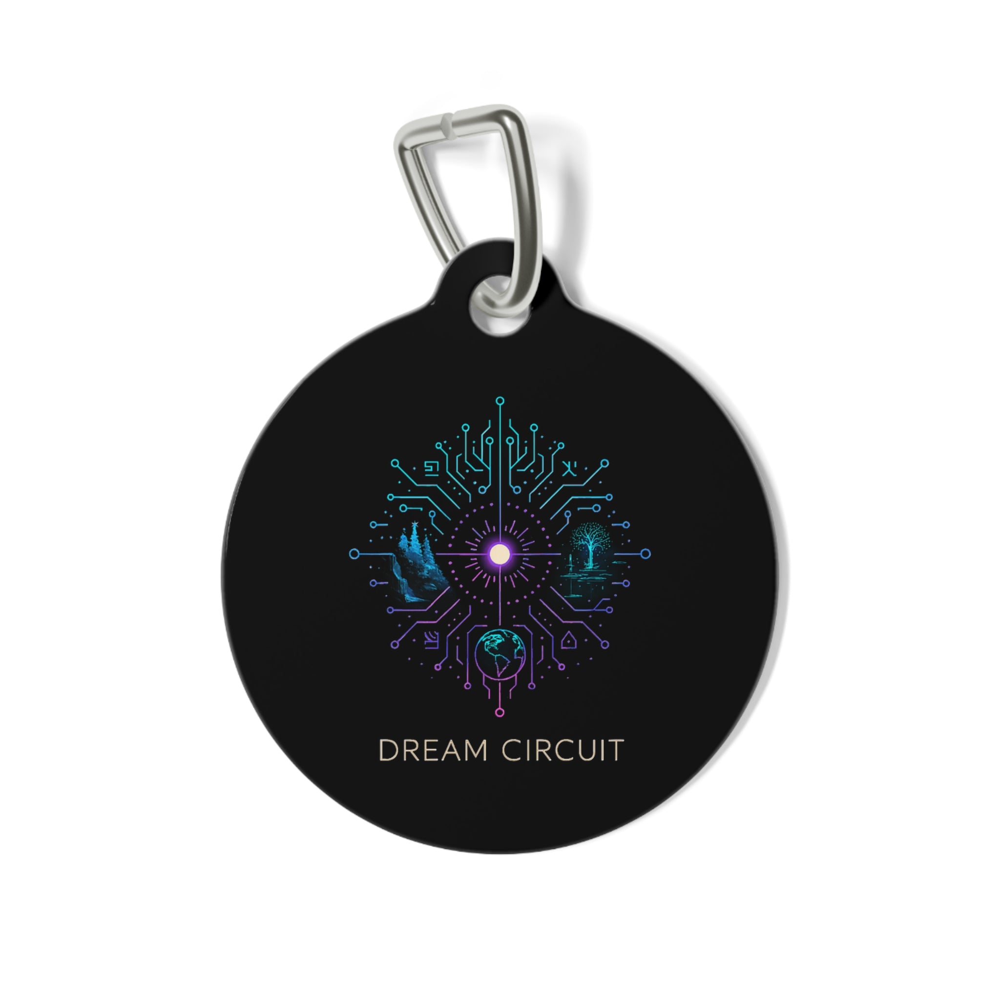 Unique Dream Circuit Pet Tag - Custom Pet ID, Dog Tag, Cat Tag, Personalized Pet Accessories, Geeky Pet Gift