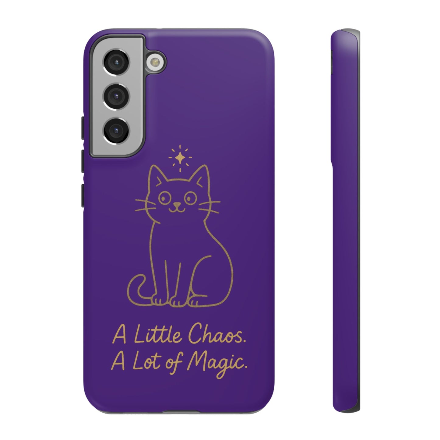Phone Case — "A Little Chaos, A Lot of Magic" Cute Cat Protective Cover
