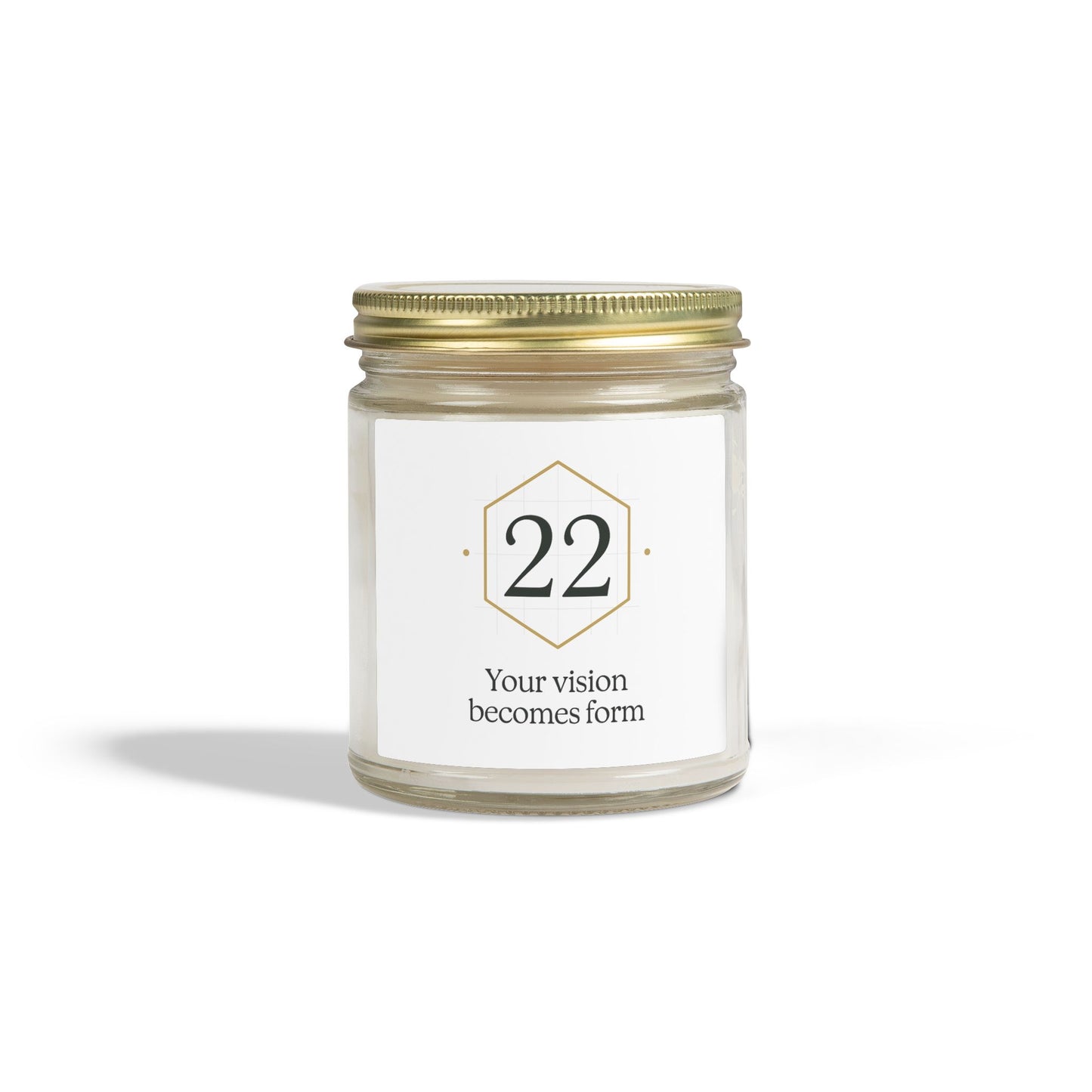Coconut Apricot Scented Candle (4oz & 9oz) — '22 Your Vision Becomes Form'