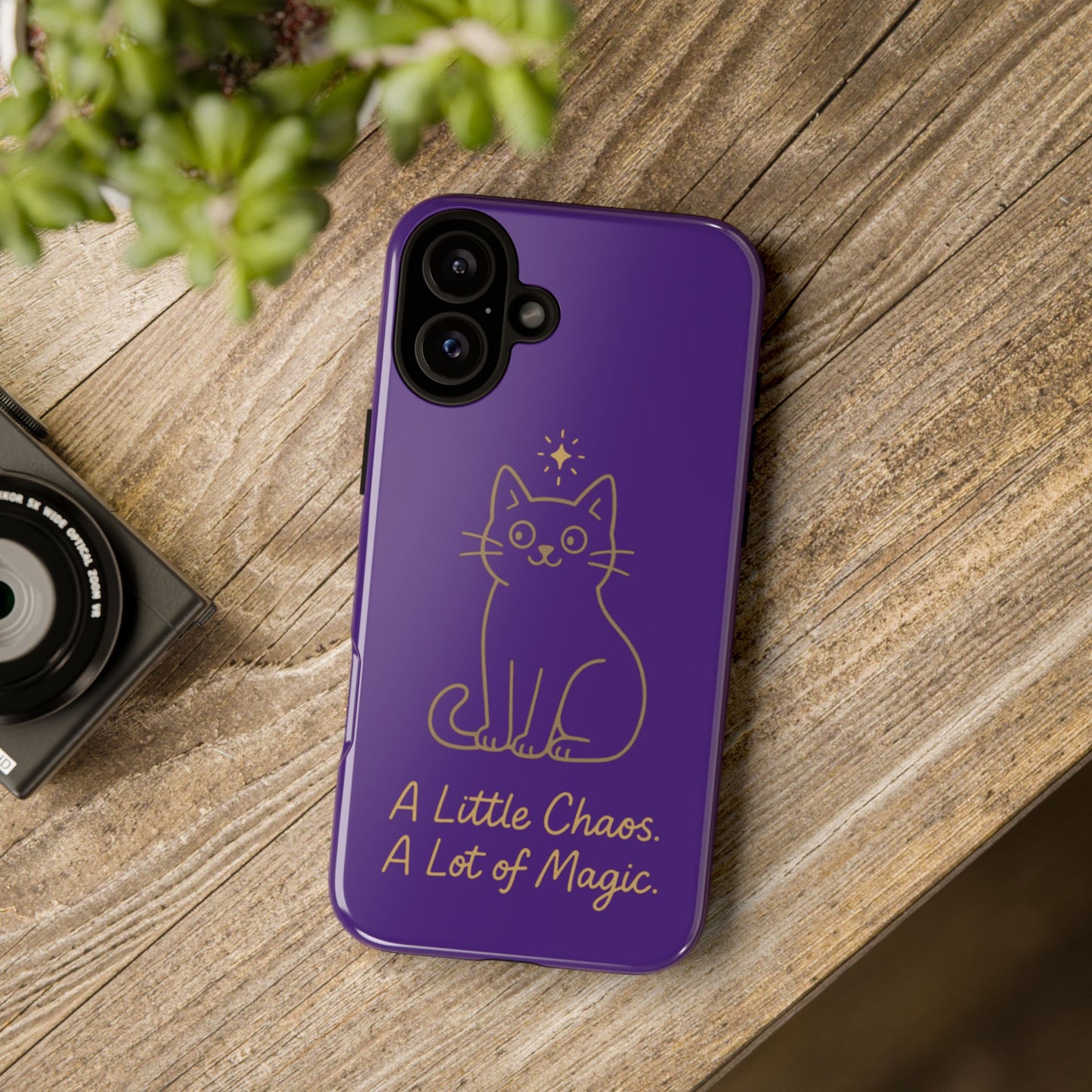 Phone Case — "A Little Chaos, A Lot of Magic" Cute Cat Protective Cover