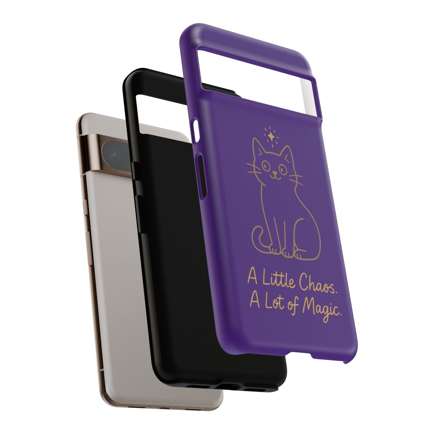 Phone Case — "A Little Chaos, A Lot of Magic" Cute Cat Protective Cover