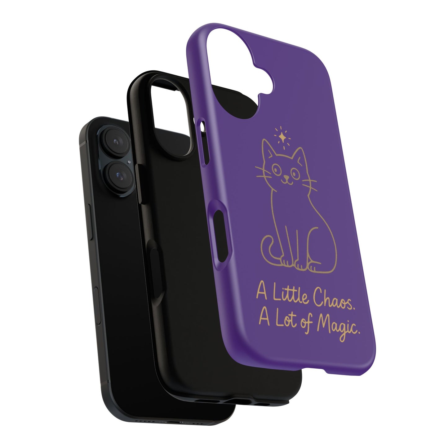 Phone Case — "A Little Chaos, A Lot of Magic" Cute Cat Protective Cover