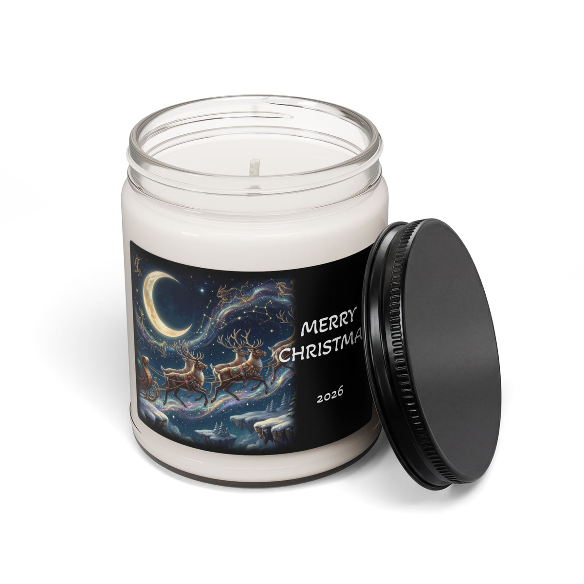 Merry Christmas Reindeer Soy Candle