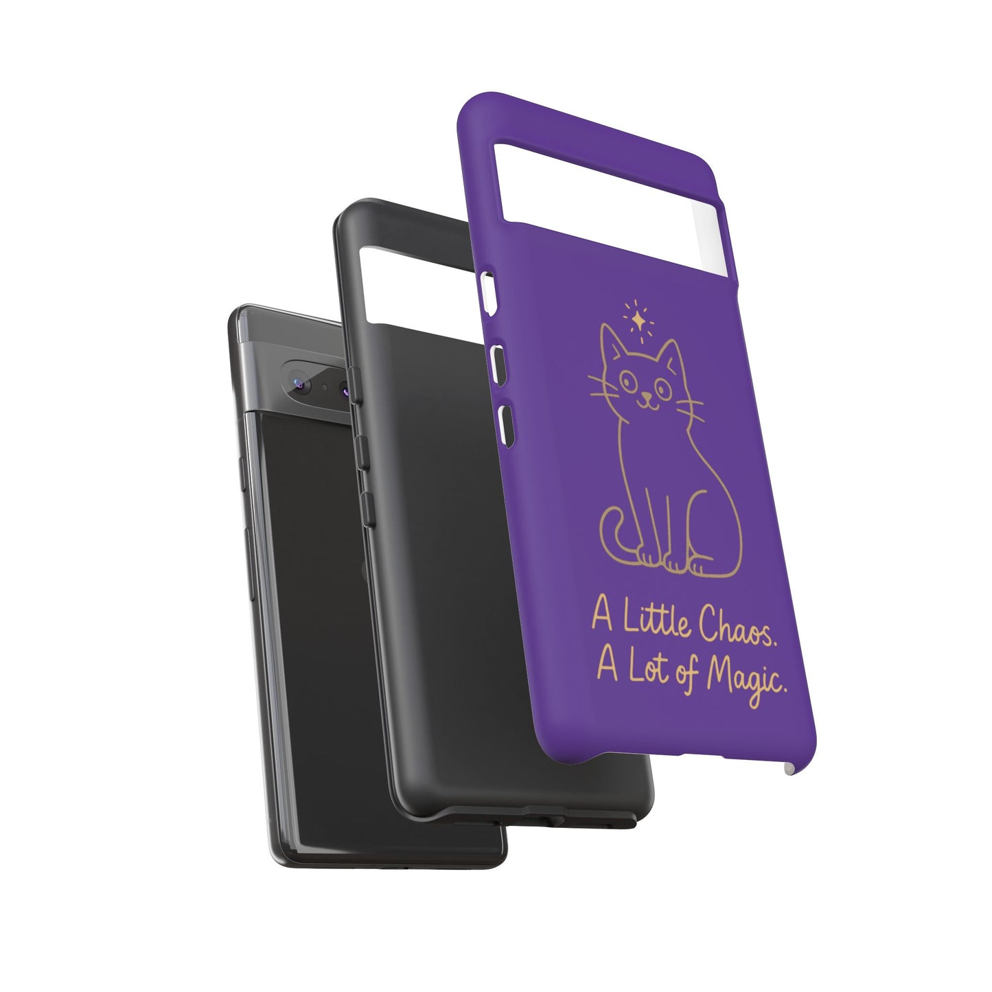 Phone Case — "A Little Chaos, A Lot of Magic" Cute Cat Protective Cover
