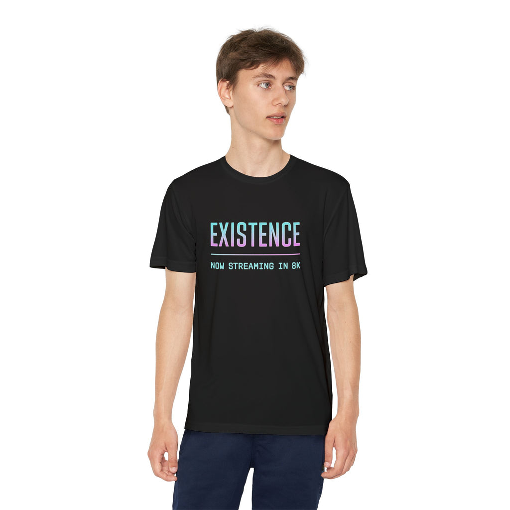 Youth Competitor Tee - Existence Motivational Shirt, Activewear for Teens, Sports Tee, Gift for Young Athletes, Fitness Apparel