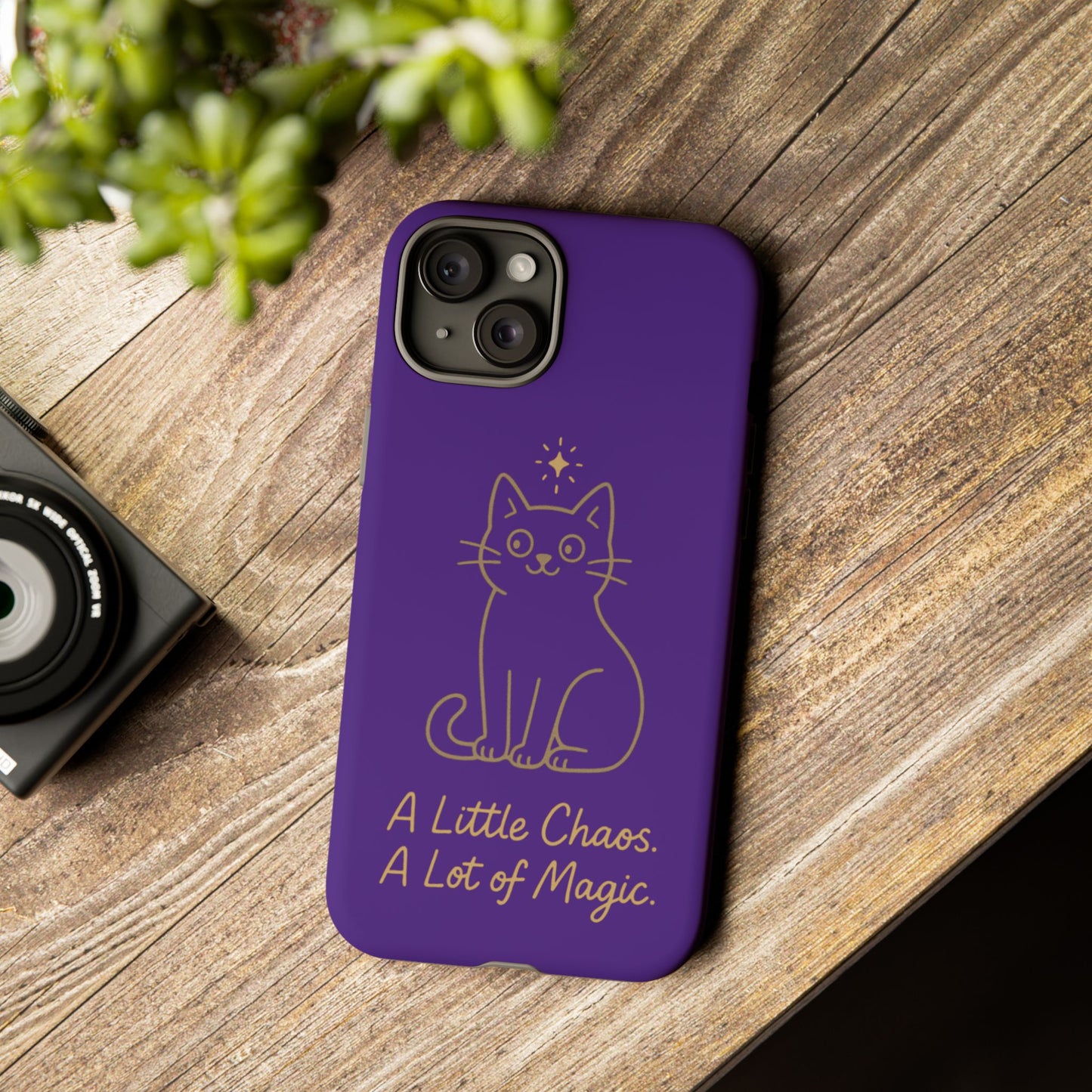 Phone Case — "A Little Chaos, A Lot of Magic" Cute Cat Protective Cover
