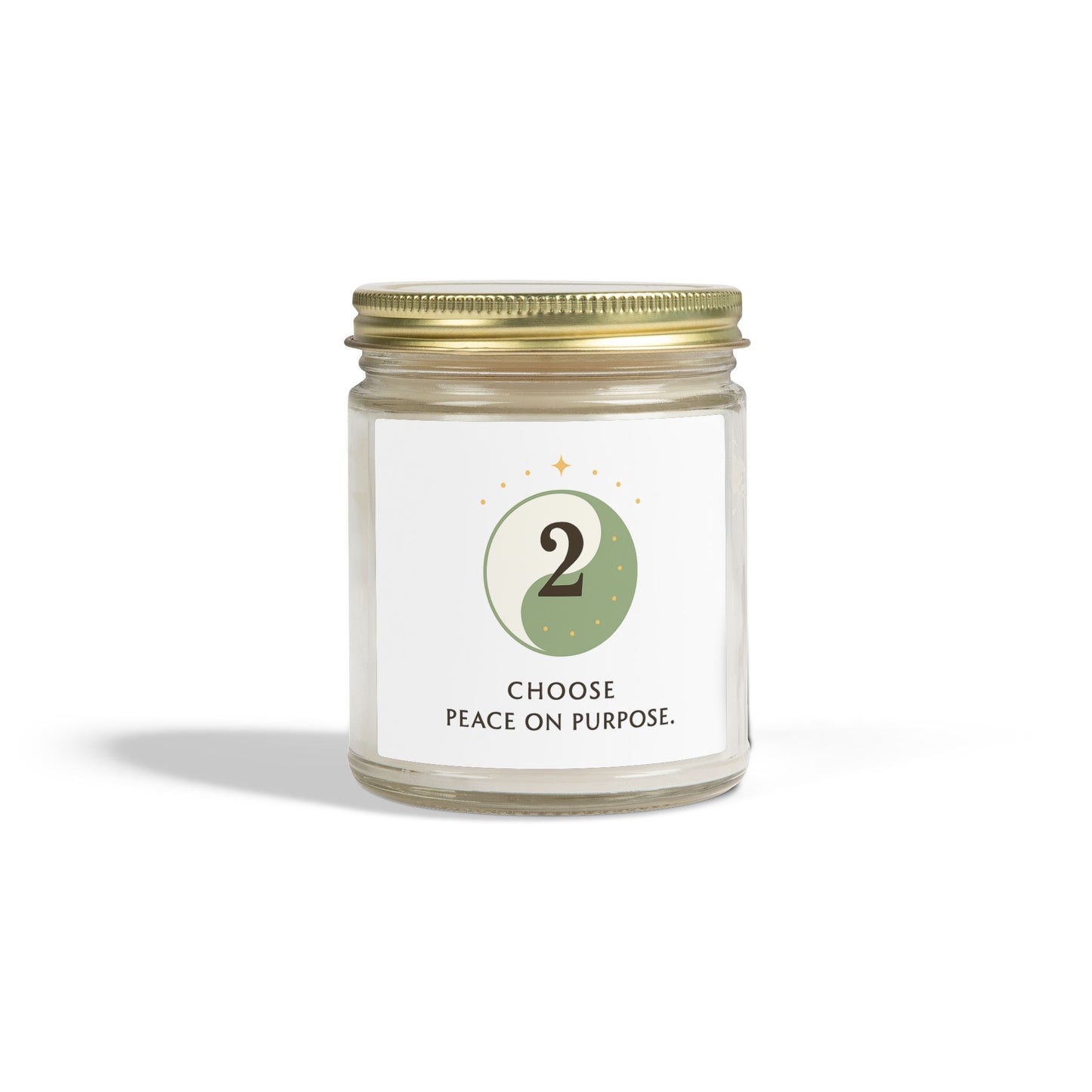 Choose Peace on Purpose Coconut Apricot Scented Candle (4oz / 9oz)