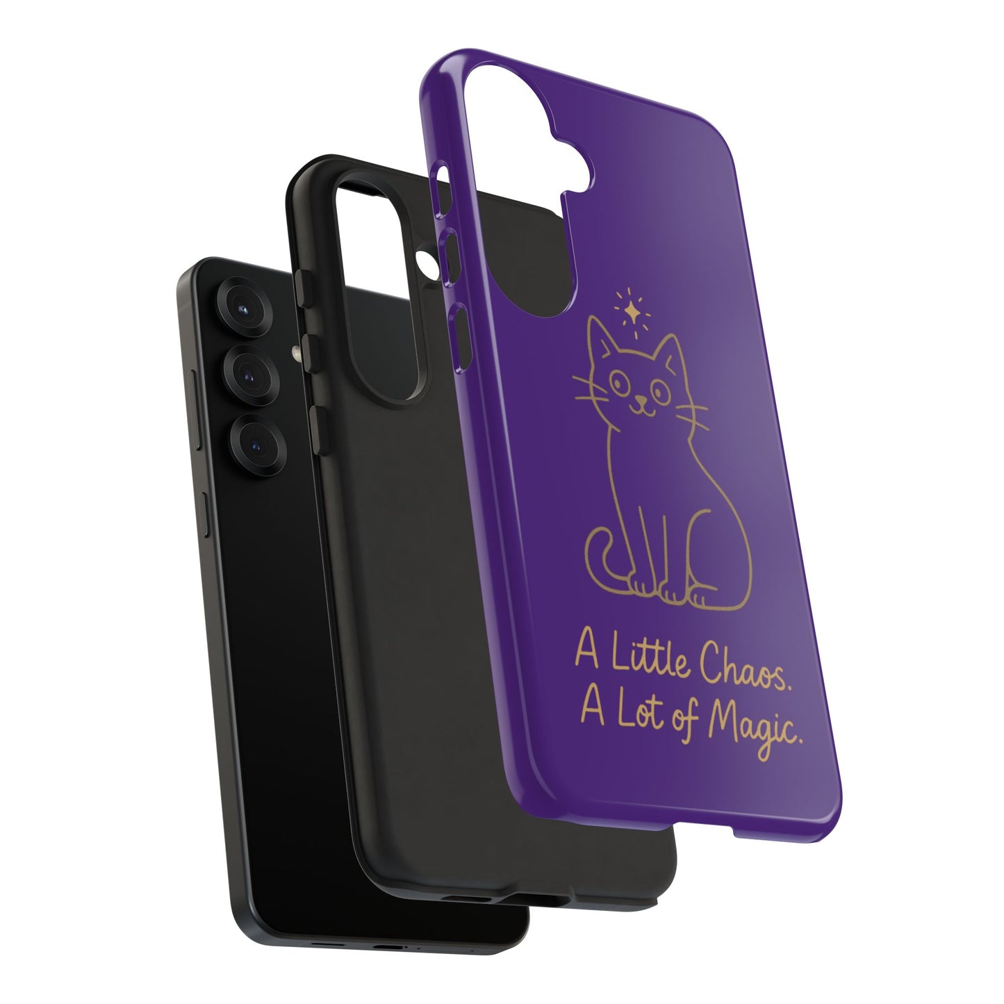 Phone Case — "A Little Chaos, A Lot of Magic" Cute Cat Protective Cover
