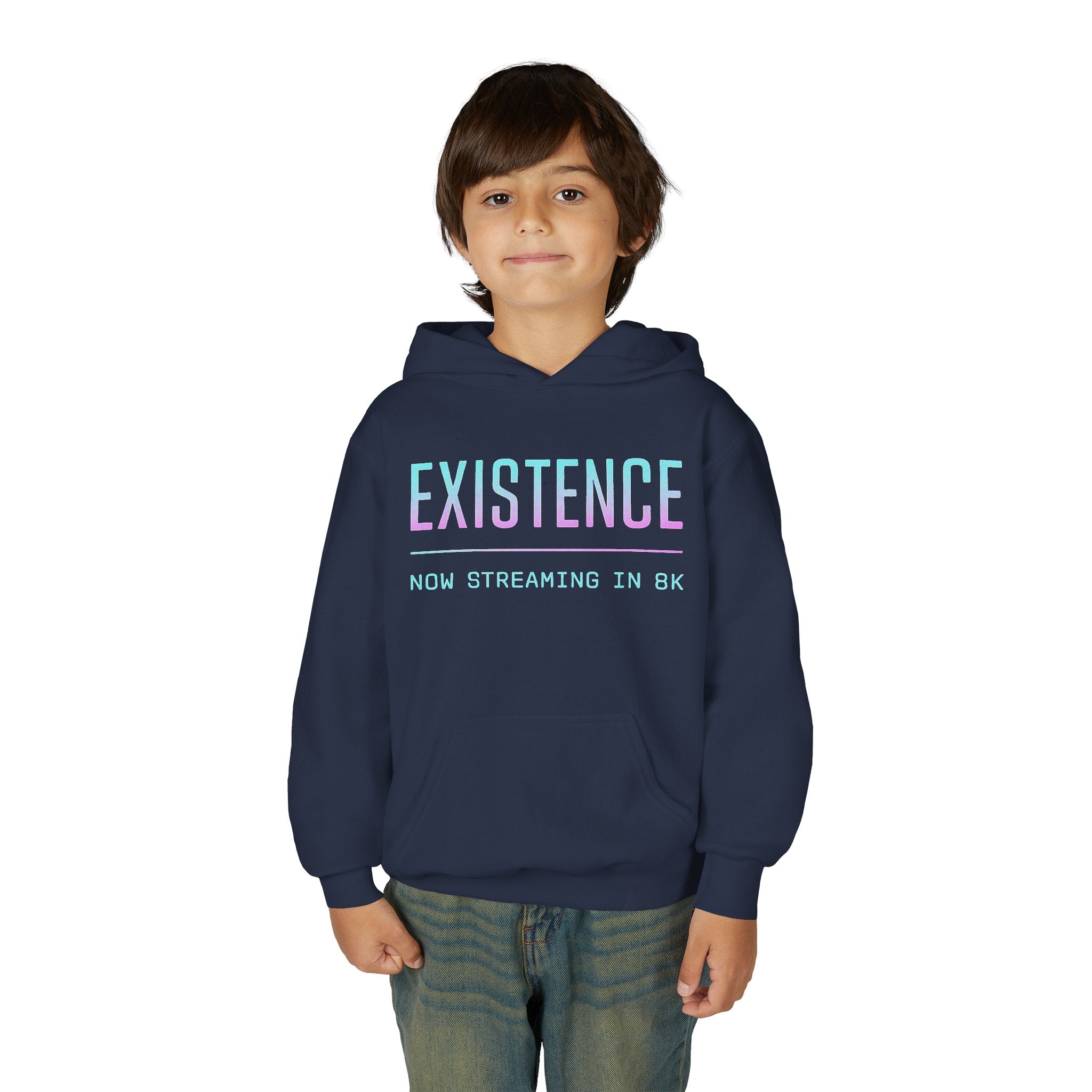 Existence Youth Hoodie - Cool Casual Wear, Streaming Theme, Gift for Gamers, Trendy Fashion, Comfortable Everyday Style