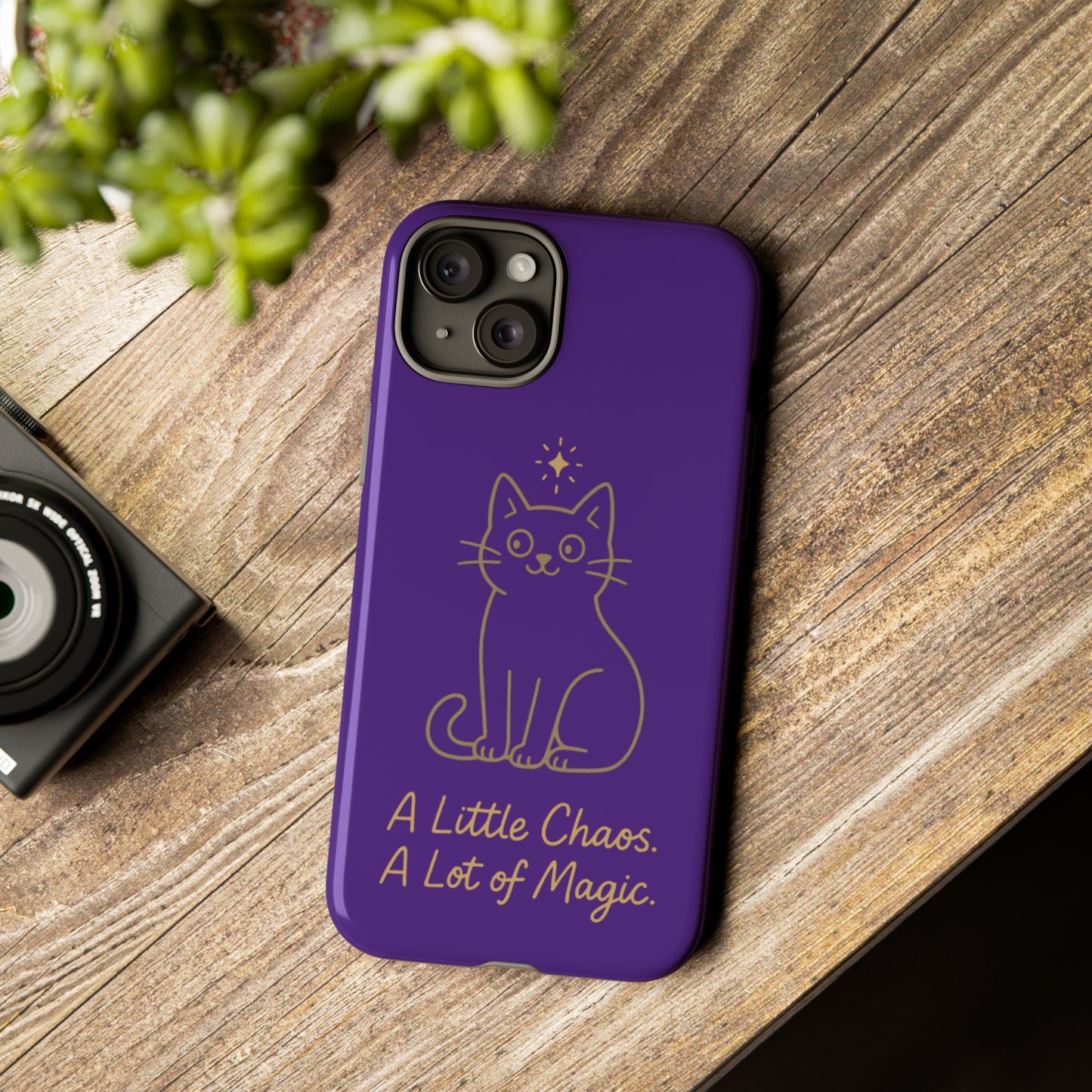 Phone Case — "A Little Chaos, A Lot of Magic" Cute Cat Protective Cover