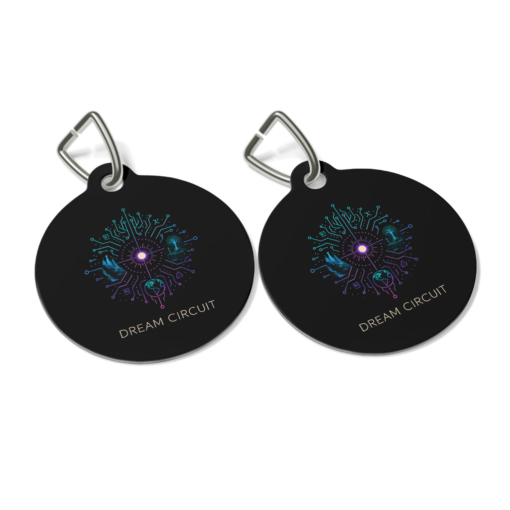 Unique Dream Circuit Pet Tag - Custom Pet ID, Dog Tag, Cat Tag, Personalized Pet Accessories, Geeky Pet Gift