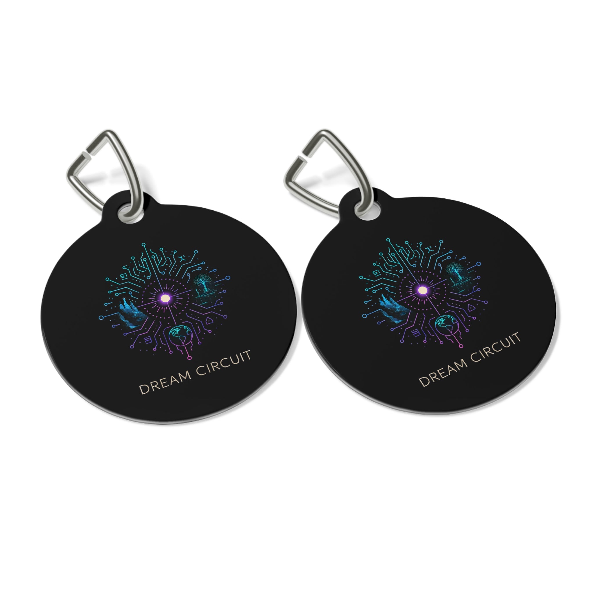 Unique Dream Circuit Pet Tag - Custom Pet ID, Dog Tag, Cat Tag, Personalized Pet Accessories, Geeky Pet Gift