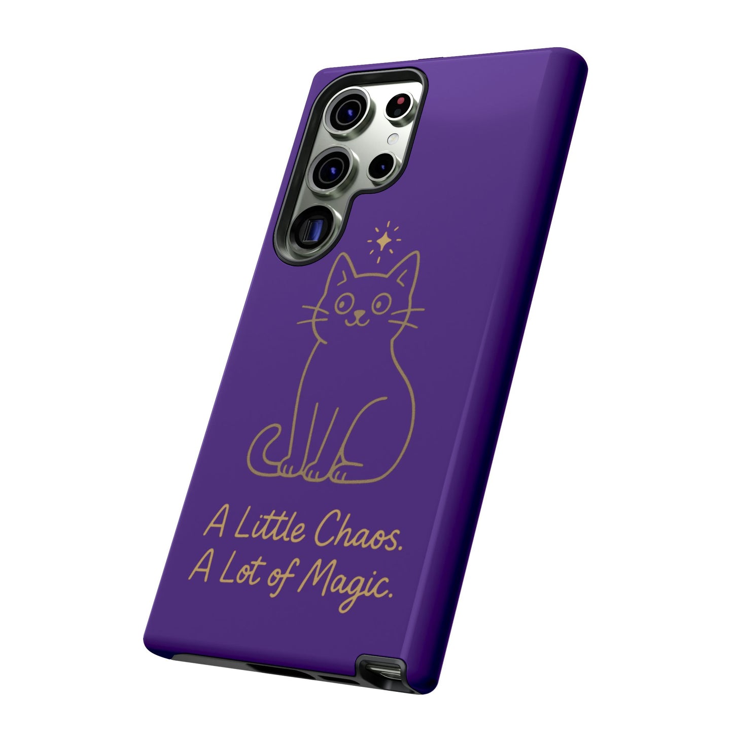 Phone Case — "A Little Chaos, A Lot of Magic" Cute Cat Protective Cover