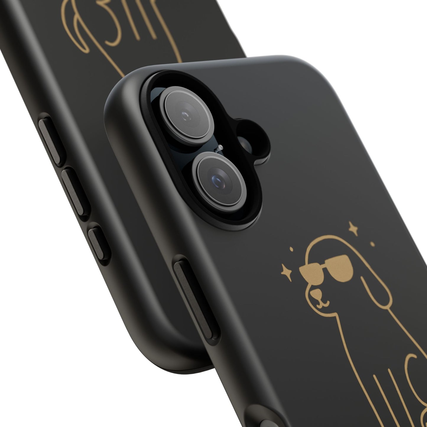 Phone Case — "I’m Just Here for Snacks & Vibes" Cute Dog Design