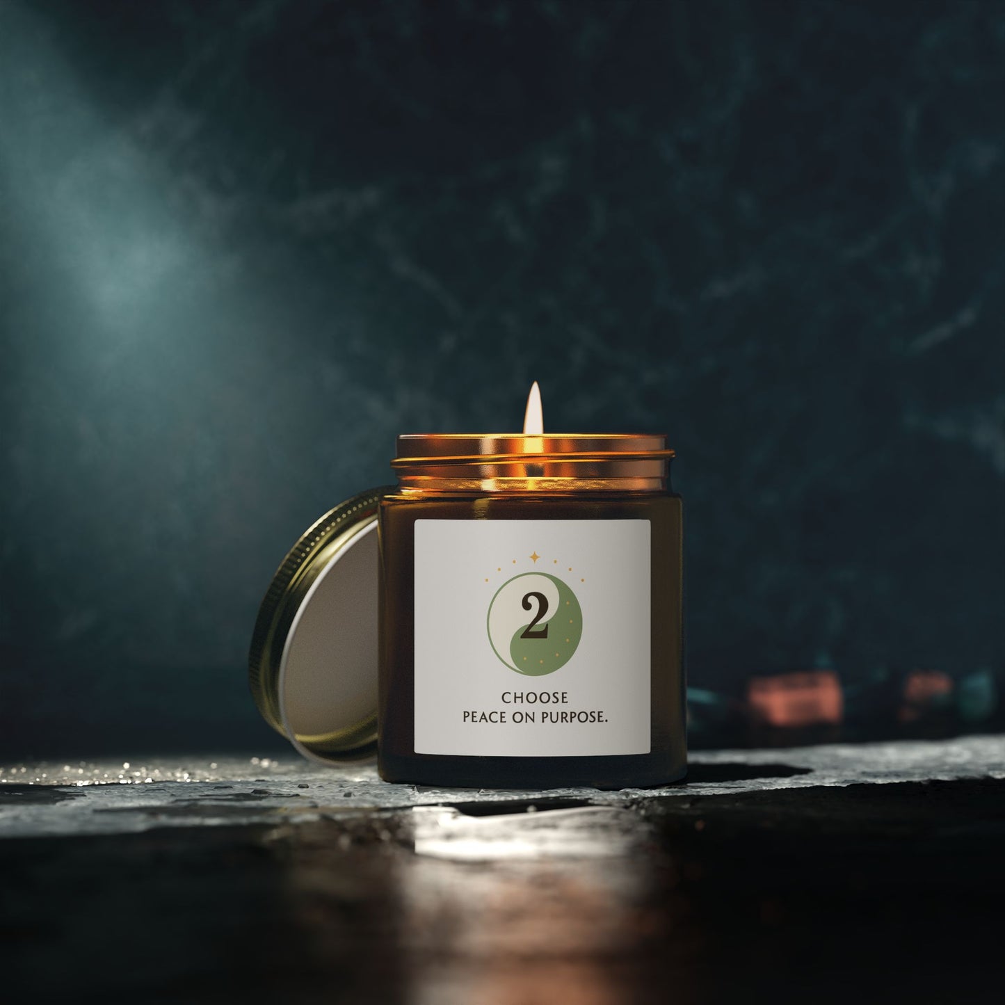 Choose Peace on Purpose Coconut Apricot Scented Candle (4oz / 9oz)