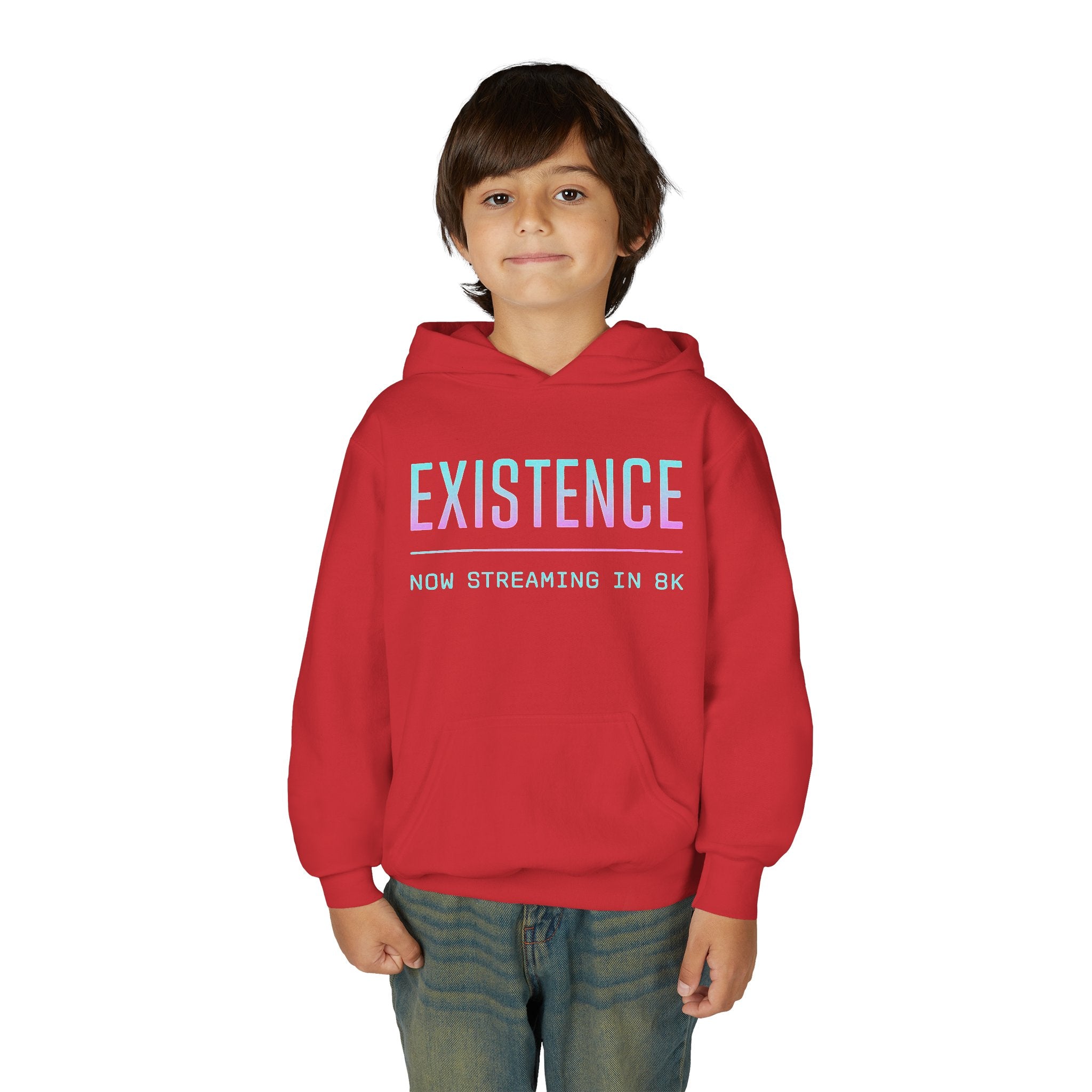 Existence Youth Hoodie - Cool Casual Wear, Streaming Theme, Gift for Gamers, Trendy Fashion, Comfortable Everyday Style