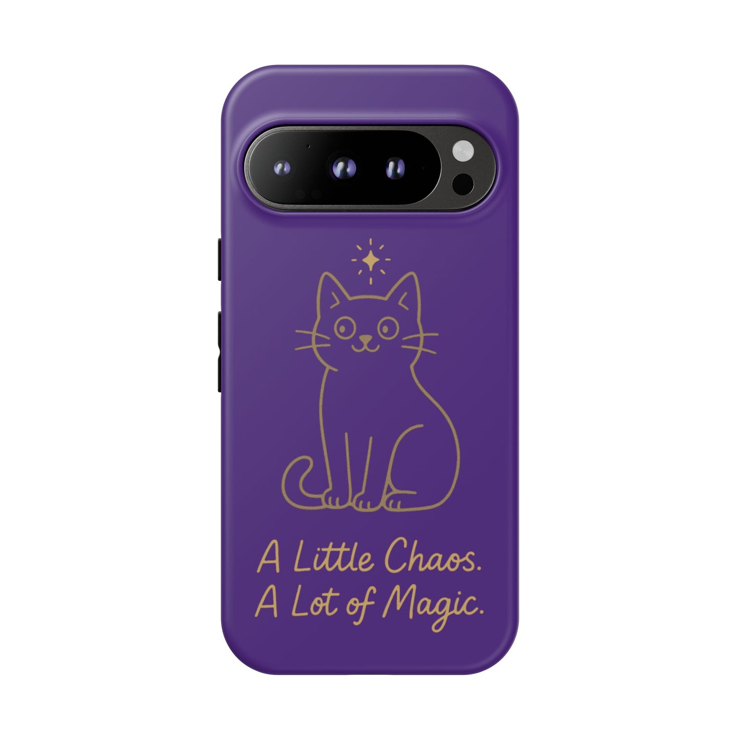 Phone Case — "A Little Chaos, A Lot of Magic" Cute Cat Protective Cover
