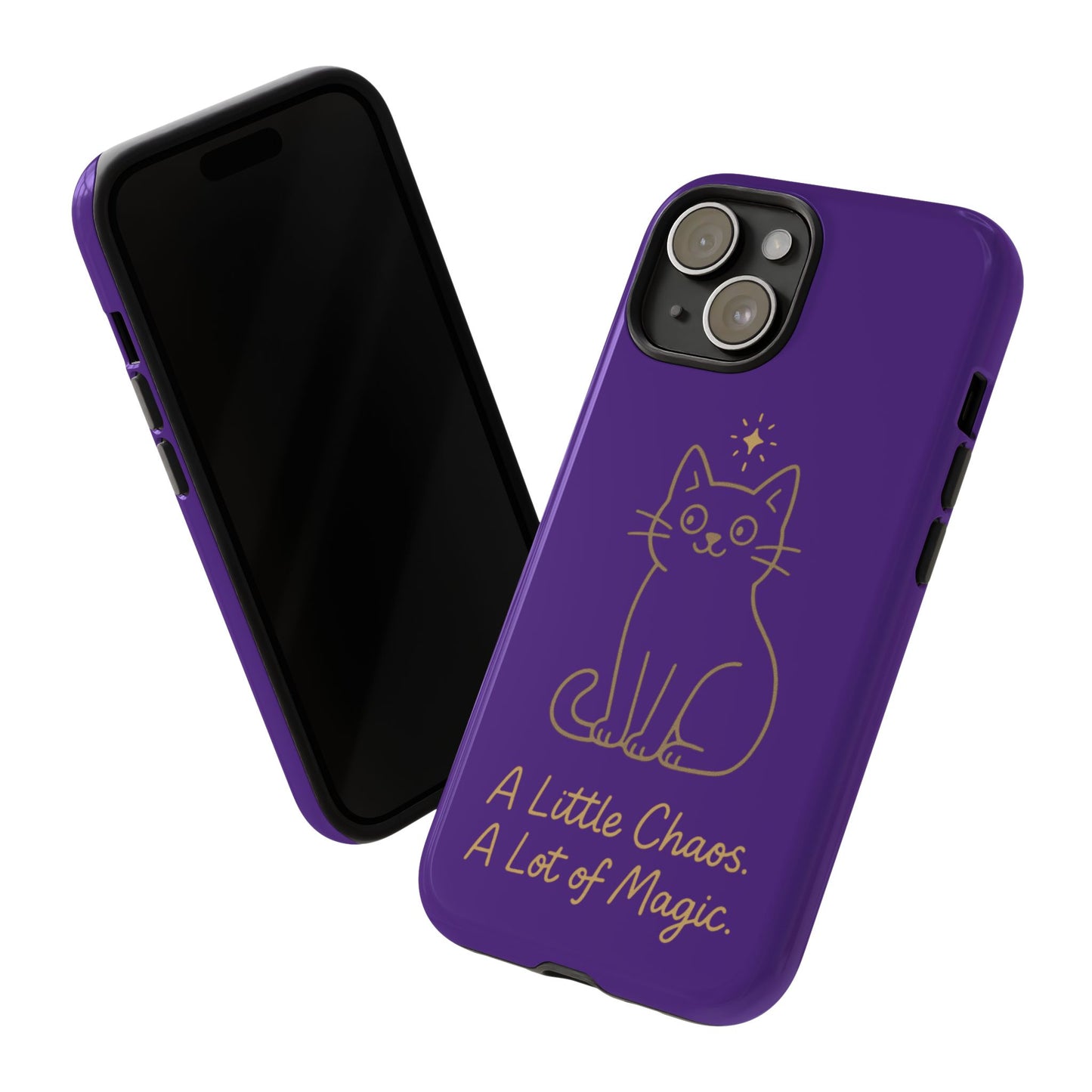 Phone Case — "A Little Chaos, A Lot of Magic" Cute Cat Protective Cover