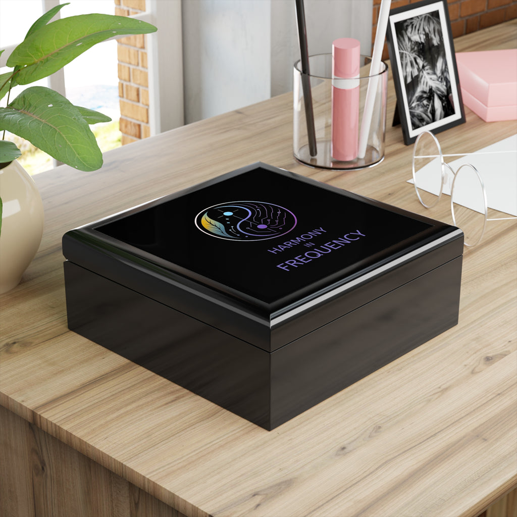 Harmony in Frequency Jewelry Box, Meditation Gift, Spiritual Storage, Jewelry Organizer, Unique Wedding Favor, Zen Home Decor