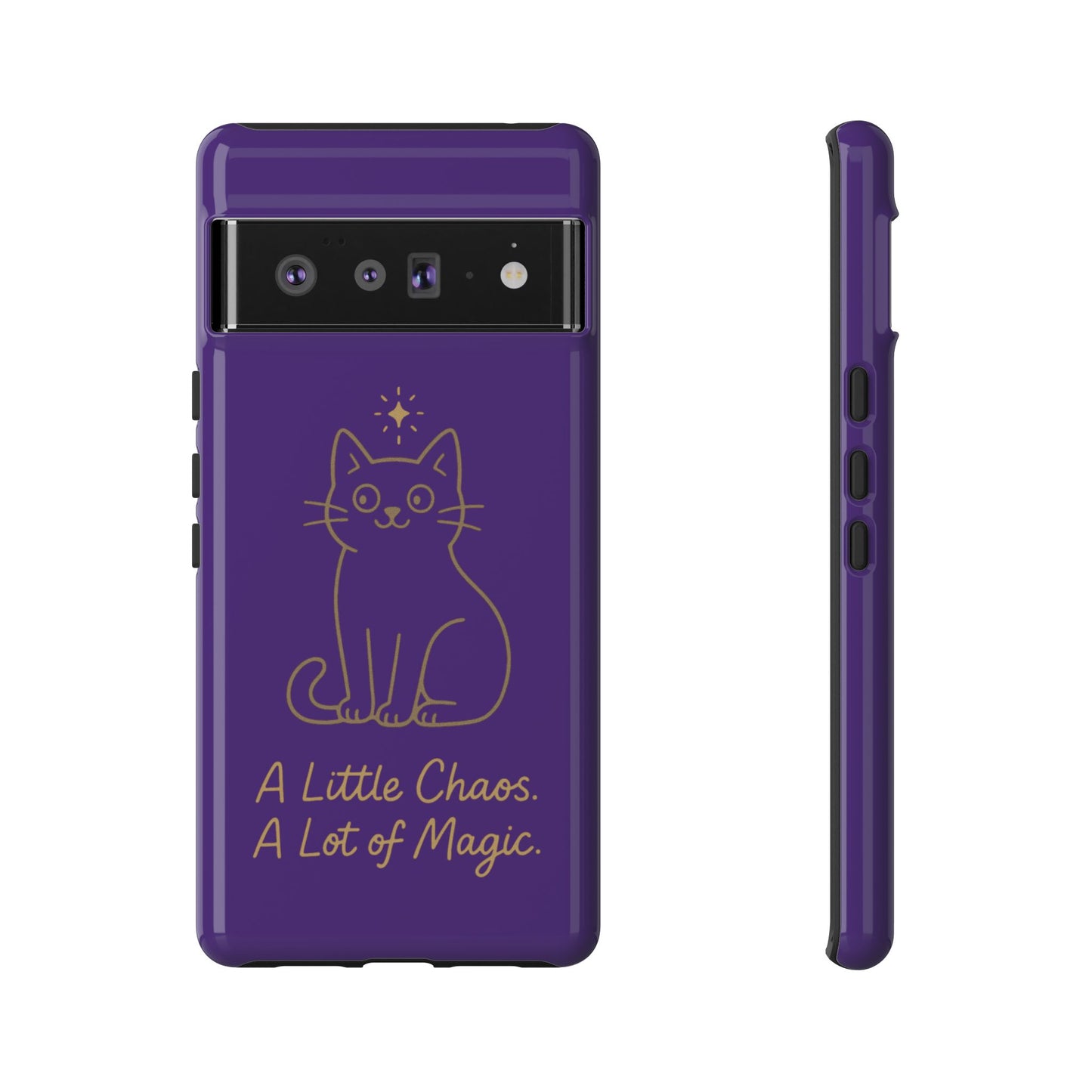 Phone Case — "A Little Chaos, A Lot of Magic" Cute Cat Protective Cover