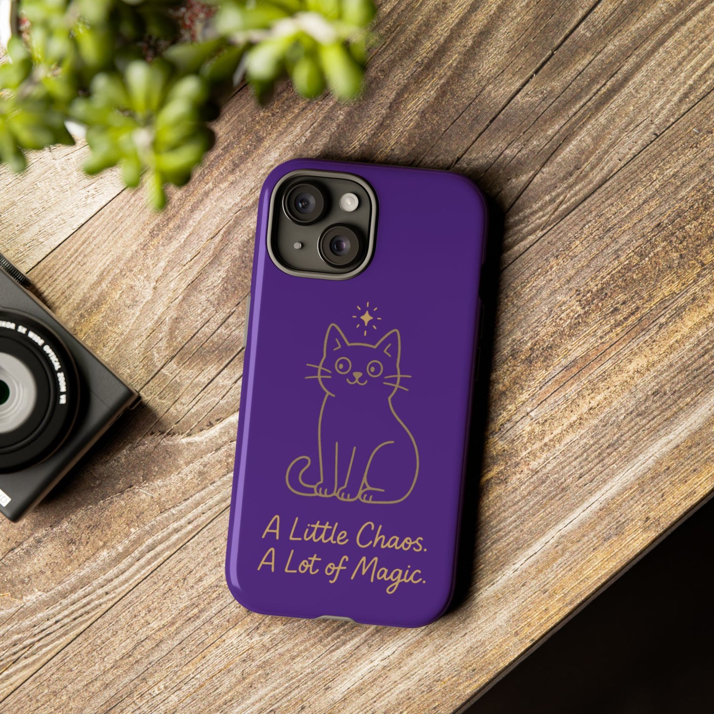 Phone Case — "A Little Chaos, A Lot of Magic" Cute Cat Protective Cover