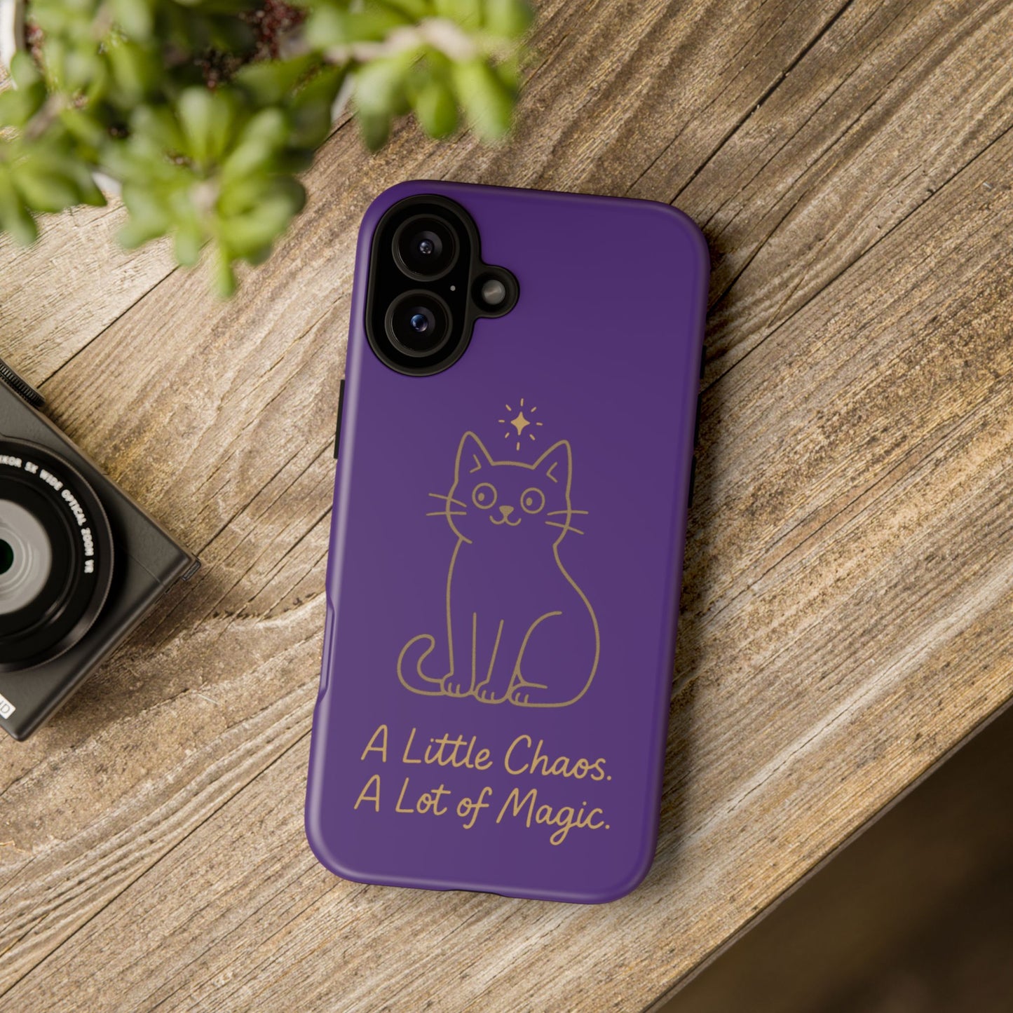 Phone Case — "A Little Chaos, A Lot of Magic" Cute Cat Protective Cover