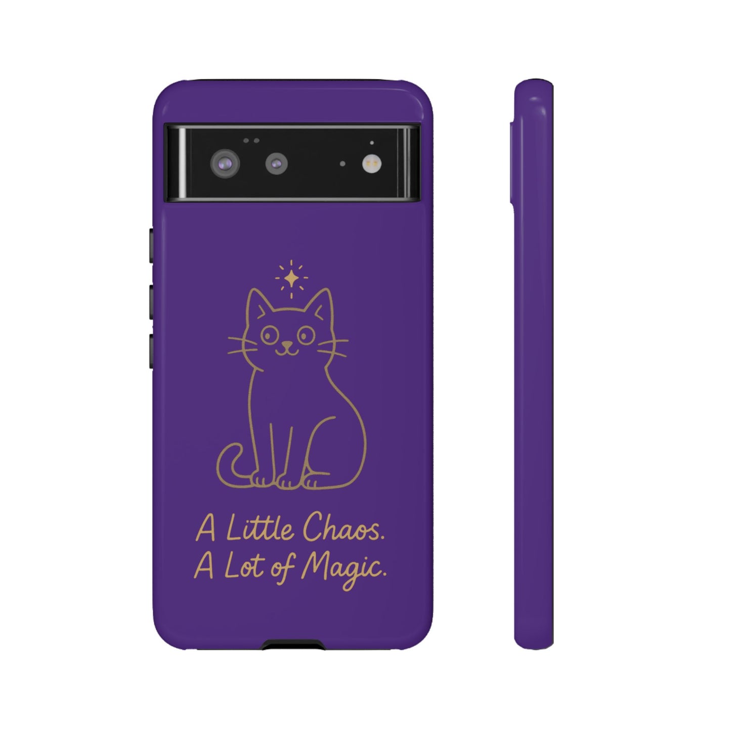 Phone Case — "A Little Chaos, A Lot of Magic" Cute Cat Protective Cover