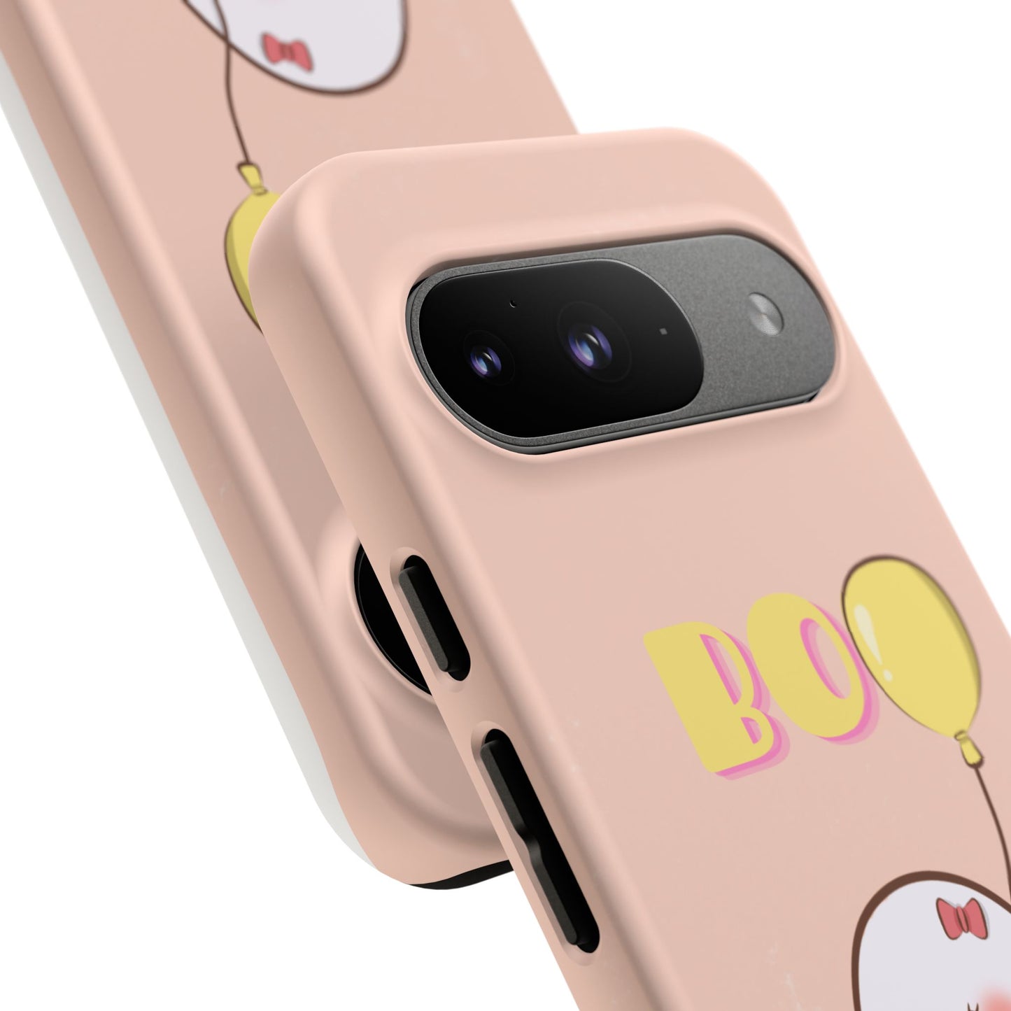 Cute Ghost 'Boo' Phone Case – Pink Balloon Protective Case
