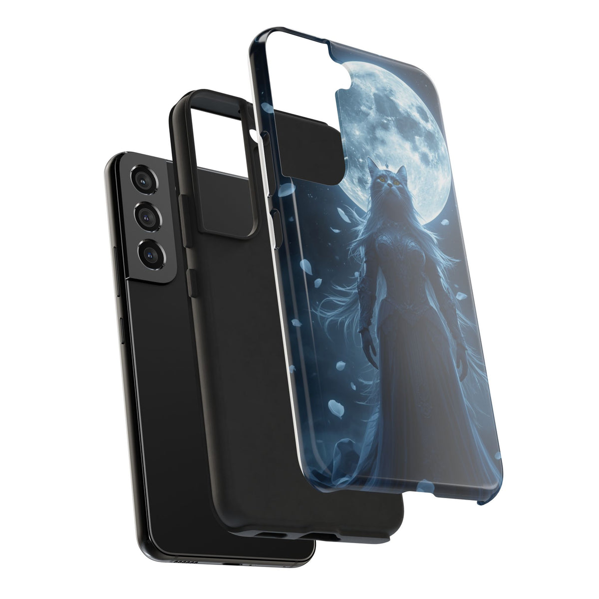 Moonlit Cat Goddess Phone Case