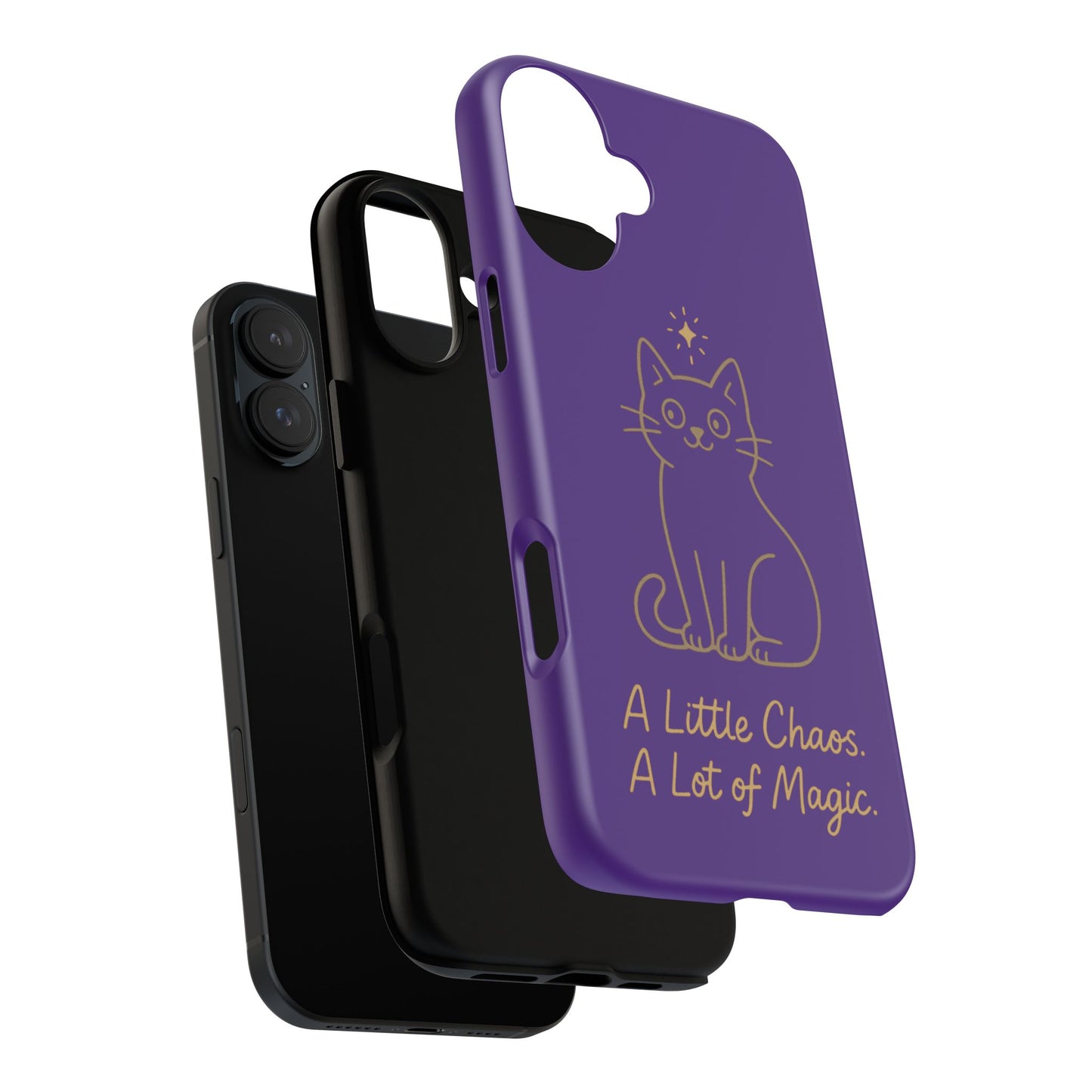 Phone Case — "A Little Chaos, A Lot of Magic" Cute Cat Protective Cover