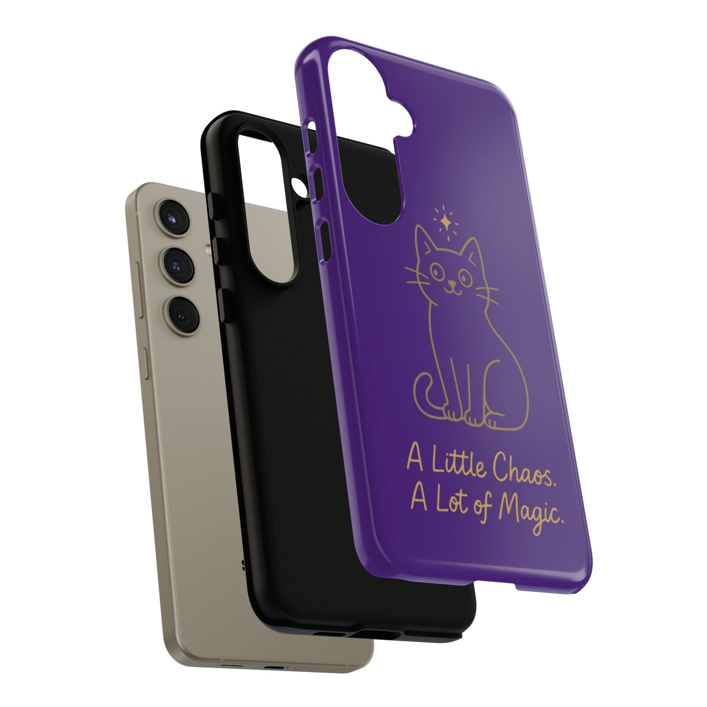 Phone Case — "A Little Chaos, A Lot of Magic" Cute Cat Protective Cover